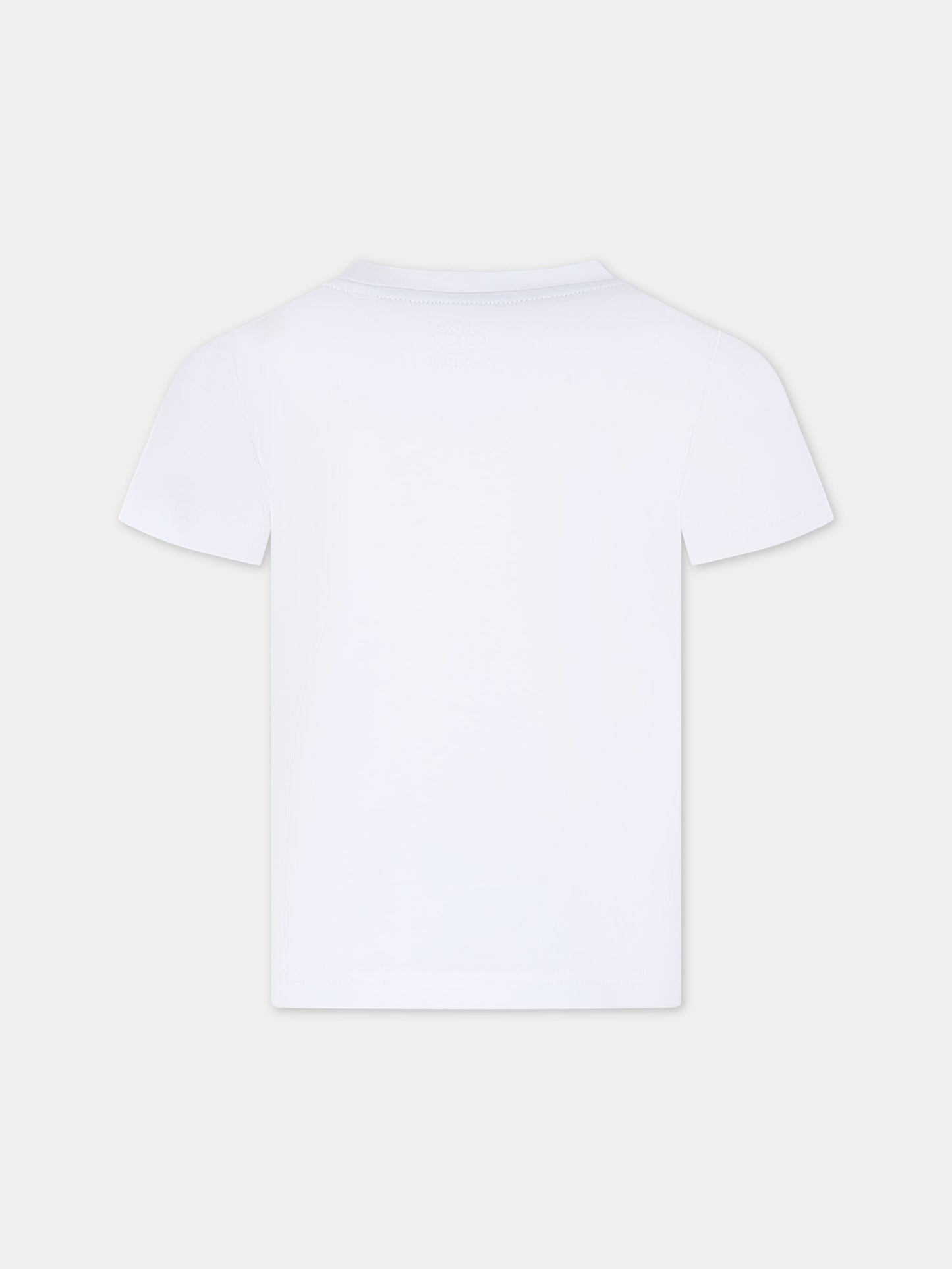 T-shirt bianca per bambino con logo,Timberland,T60085 10P