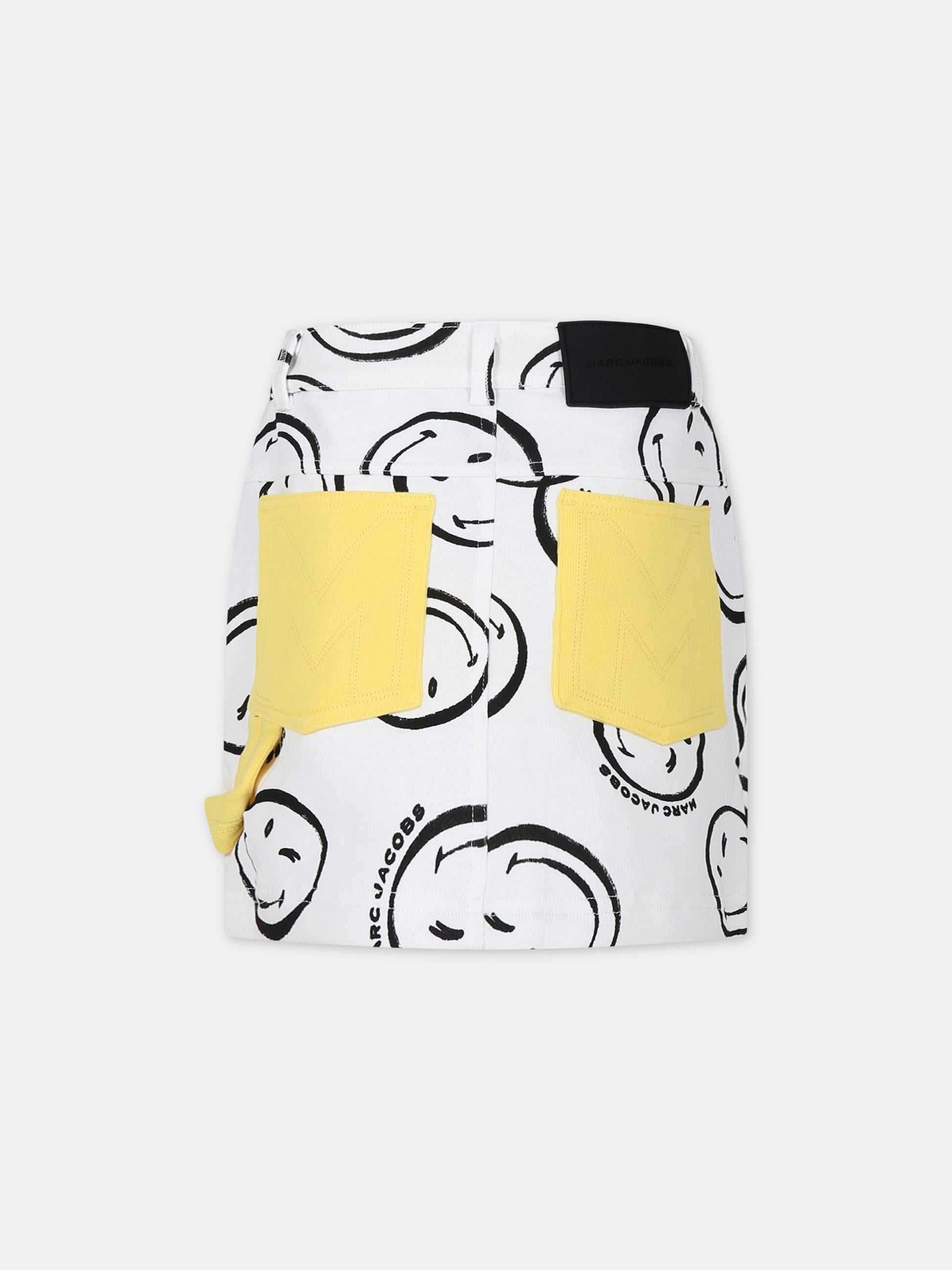 Gonna bianca per bambina con smiley e logo,Little Marc Jacobs,W60177 126