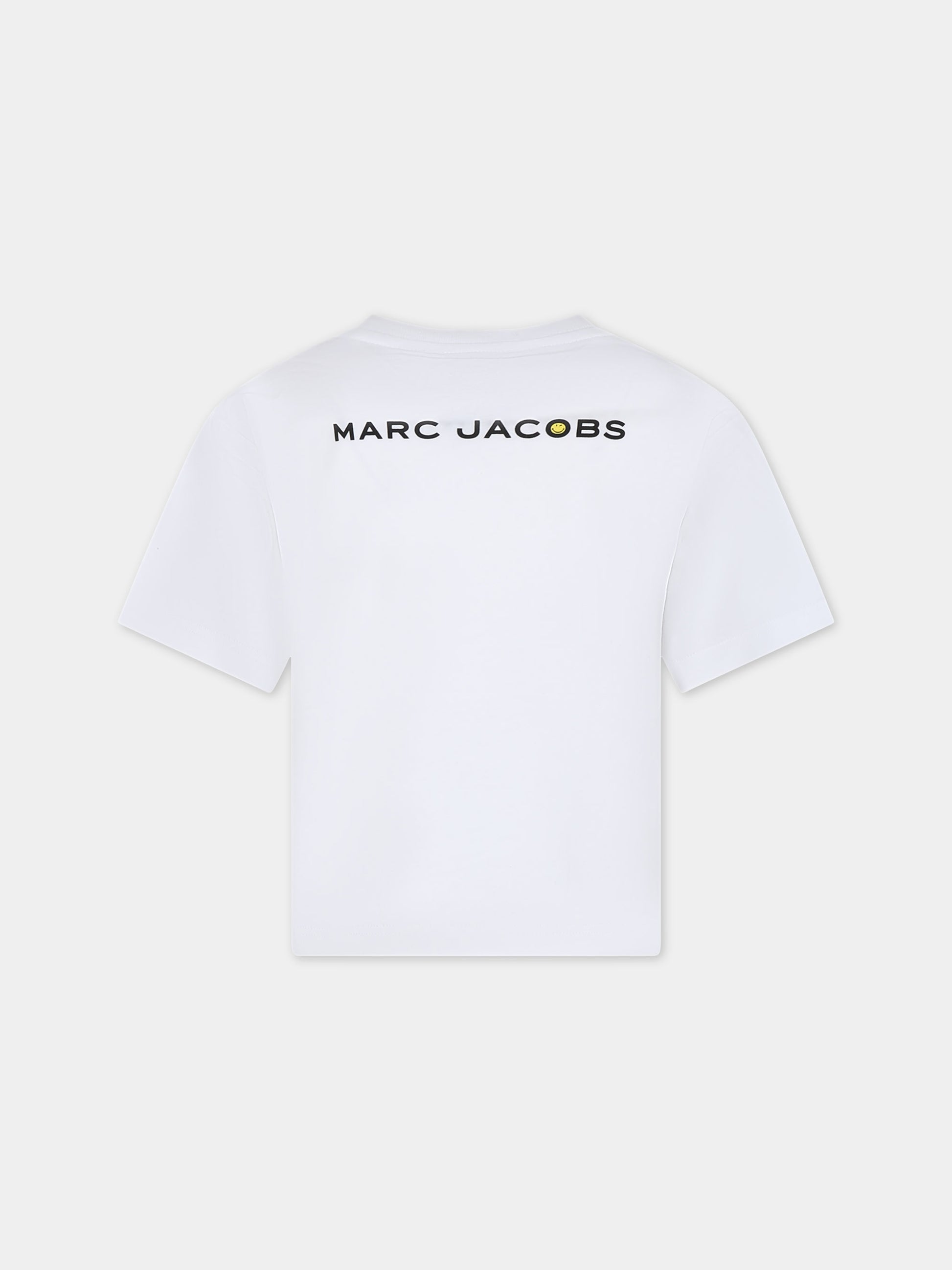 T-shirt bianca per bambino con smile e logo,Marc Jacobs,W60040 10P