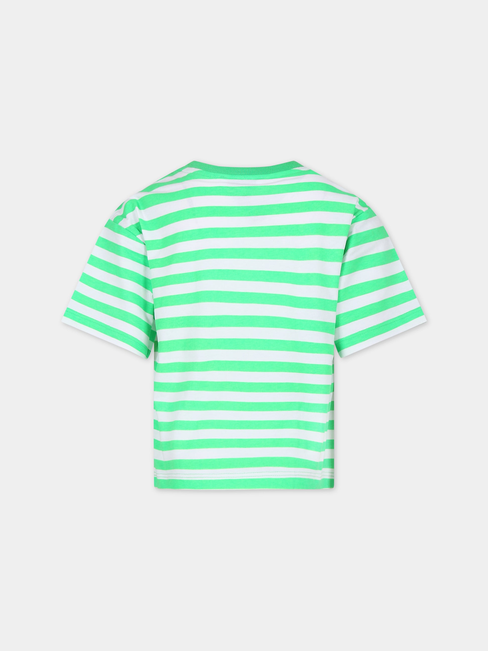 T-shirt verde per bambini con logo,Little Marc Jacobs,W60217 68G