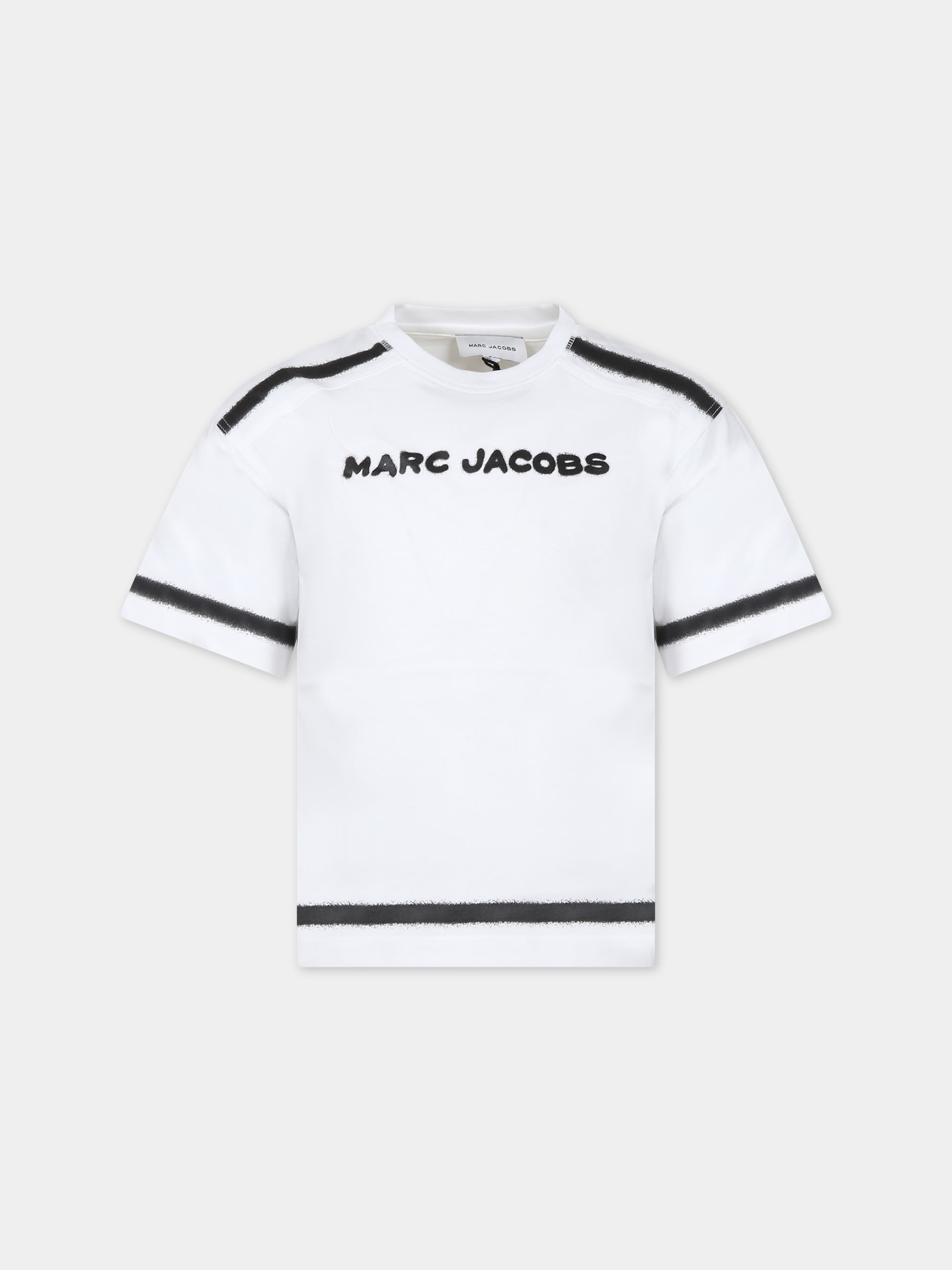 T-shirt bianca per bambini con logo,Little Marc Jacobs,W60187 10P