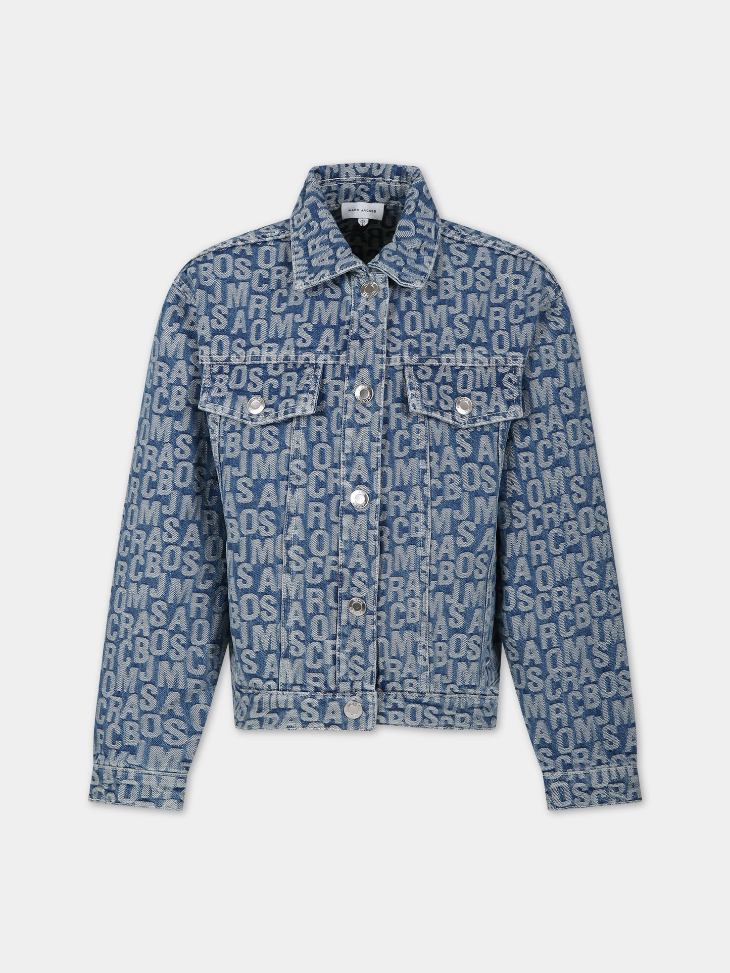 Giubbotto in denim per bambini con logo all-over,Little Marc Jacobs,W60173 Z10