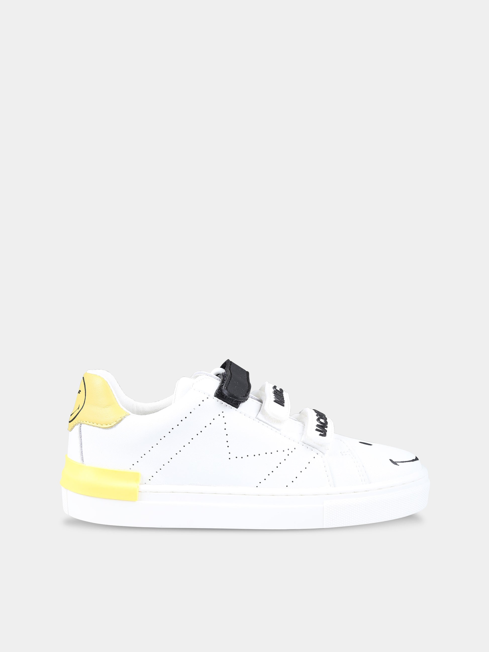 Sneakers basse bianche per bambini con smile,Little Marc Jacobs,W60055 10P
