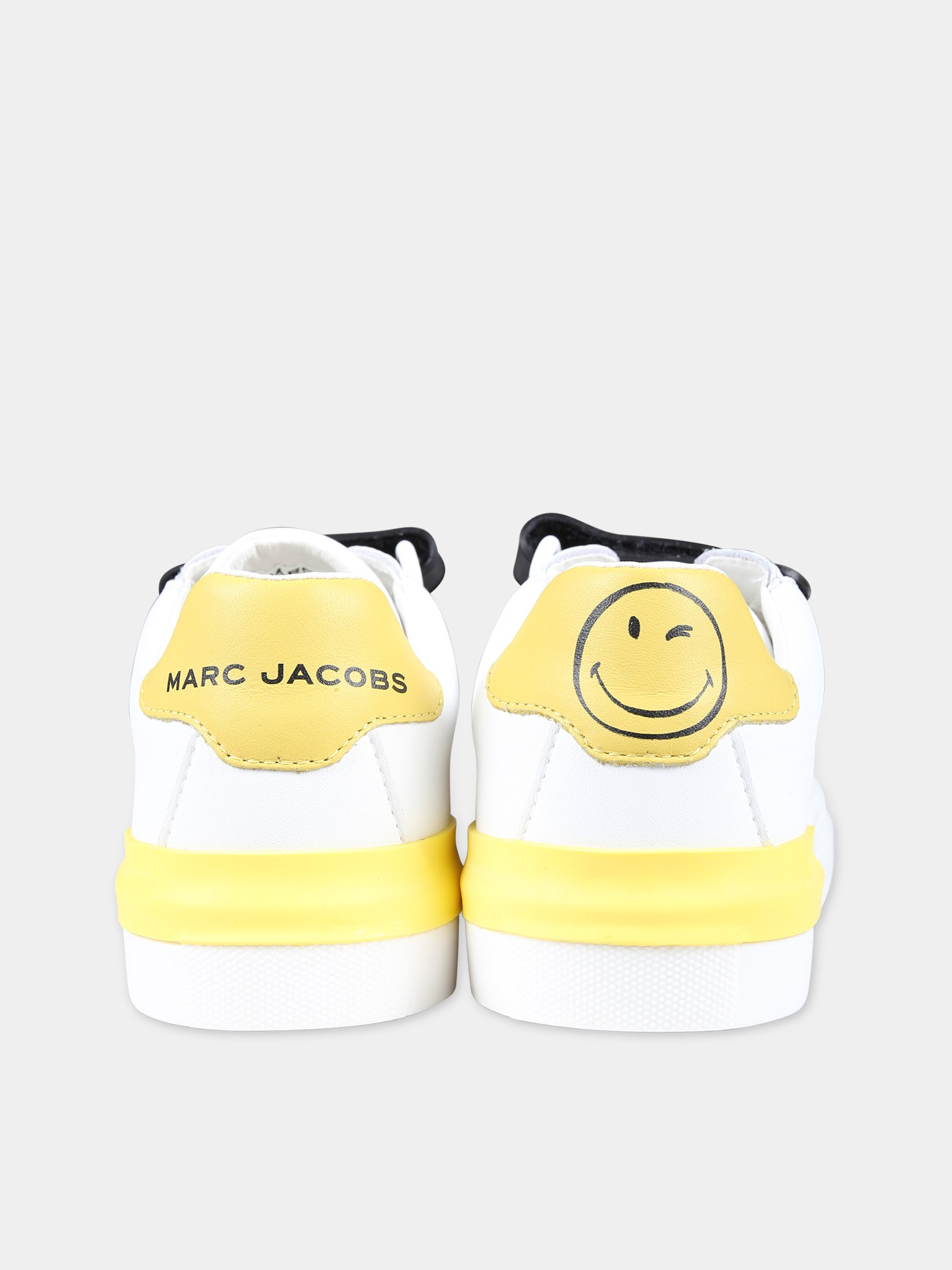 Sneakers basse bianche per bambini con smile,Little Marc Jacobs,W60055 10P