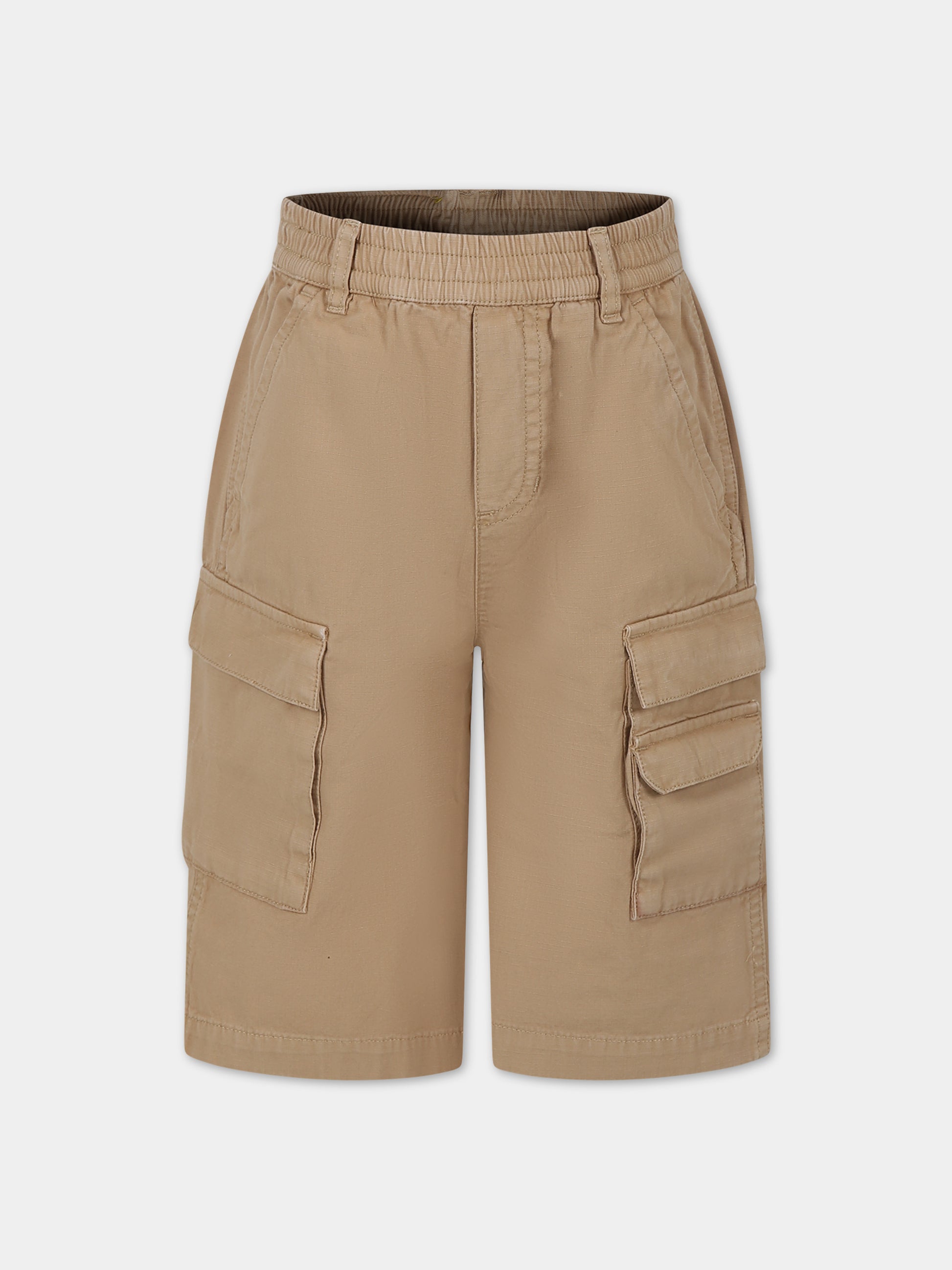 Shorts cargo beige per bambino con logo,Little Marc Jacobs,W60164 291