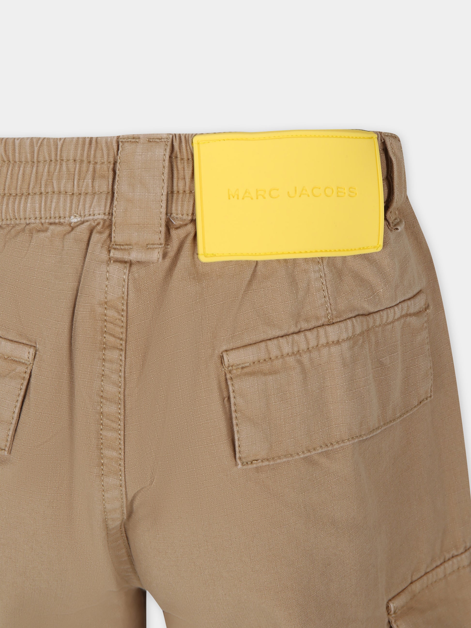 Shorts cargo beige per bambino con logo,Little Marc Jacobs,W60164 291