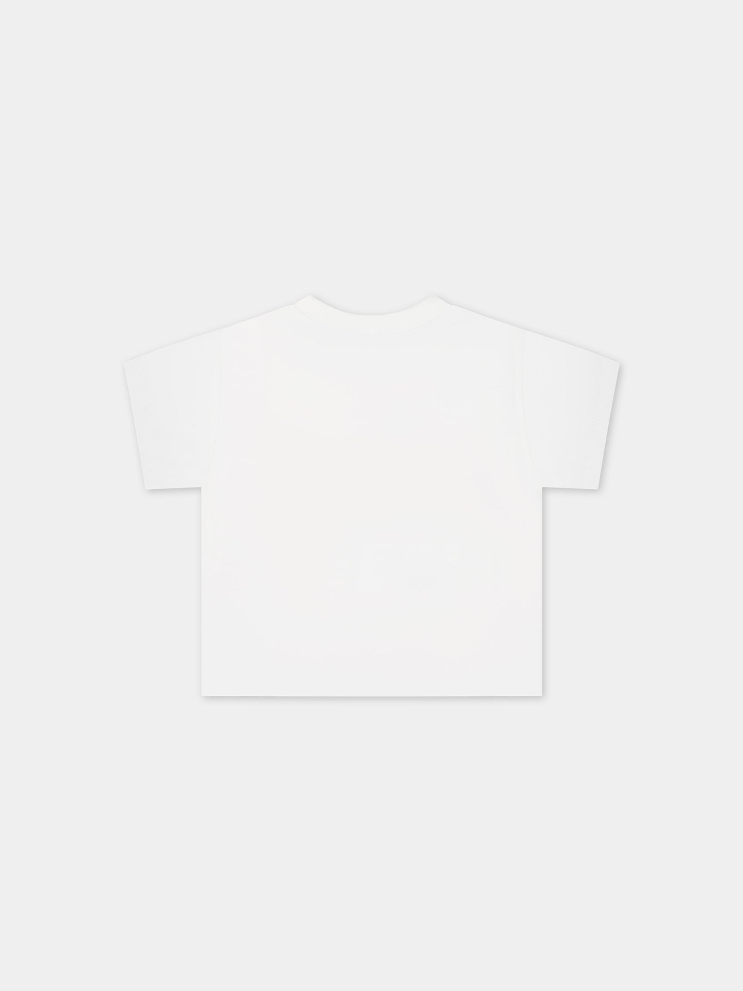 T-shirt bianca per neonata con logo,Kenzo Kids,K60129 12P