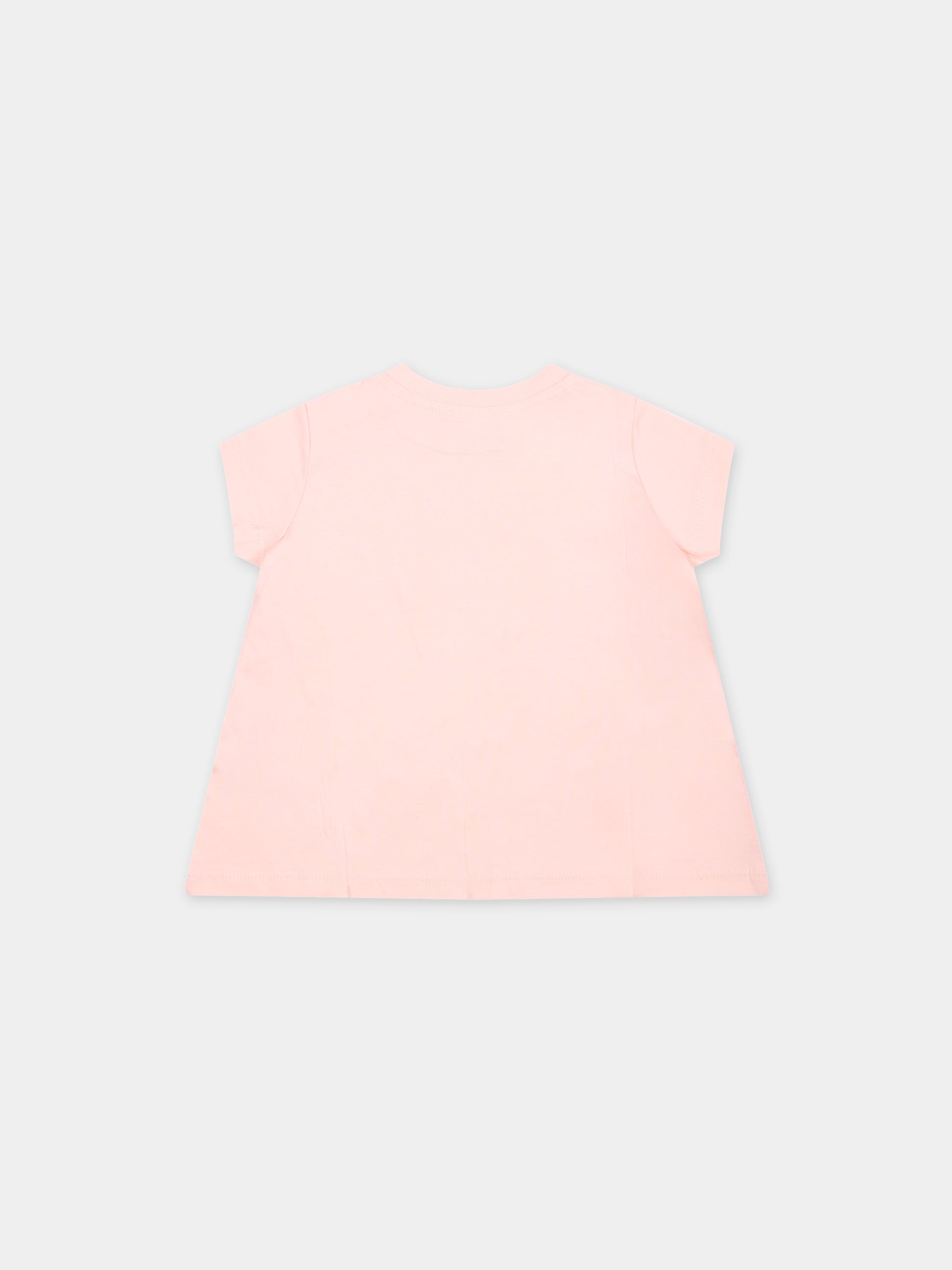 T-shirt rosa per neonata con Boke Flower,Kenzo Kids,K60126 46T