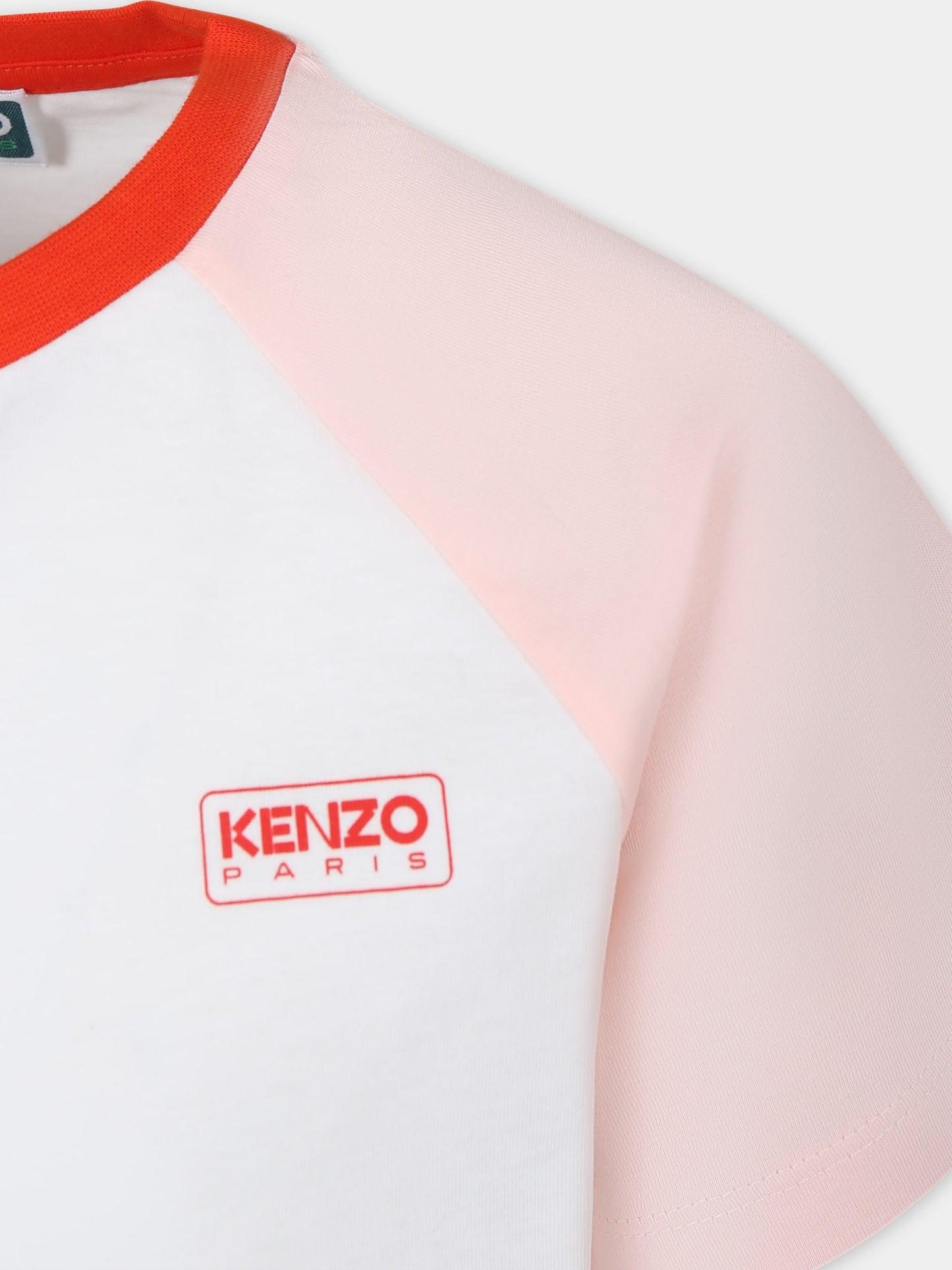 T-shirt multicolor per bambina con logo,Kenzo Kids,K60252 12P