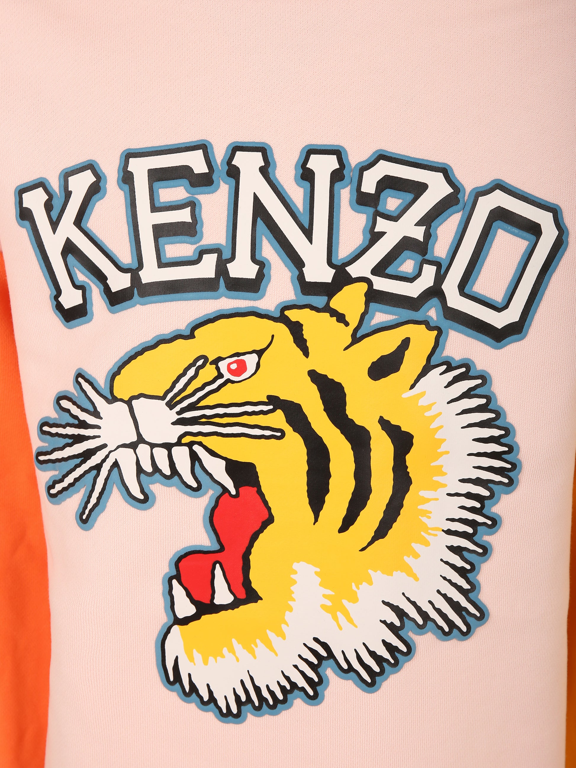 Vestito multicolor per bambina con iconica tigre e logo,Kenzo Kids,K60212 46T