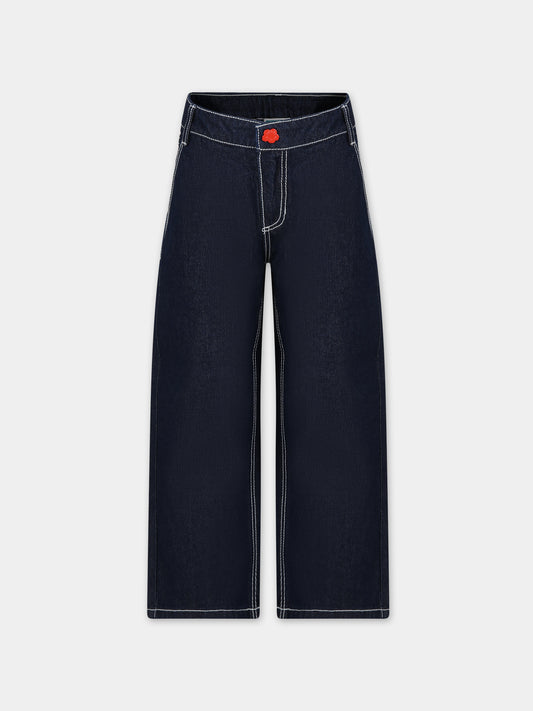 Jeans in denim per bambina,Kenzo Kids,K60200 Z35