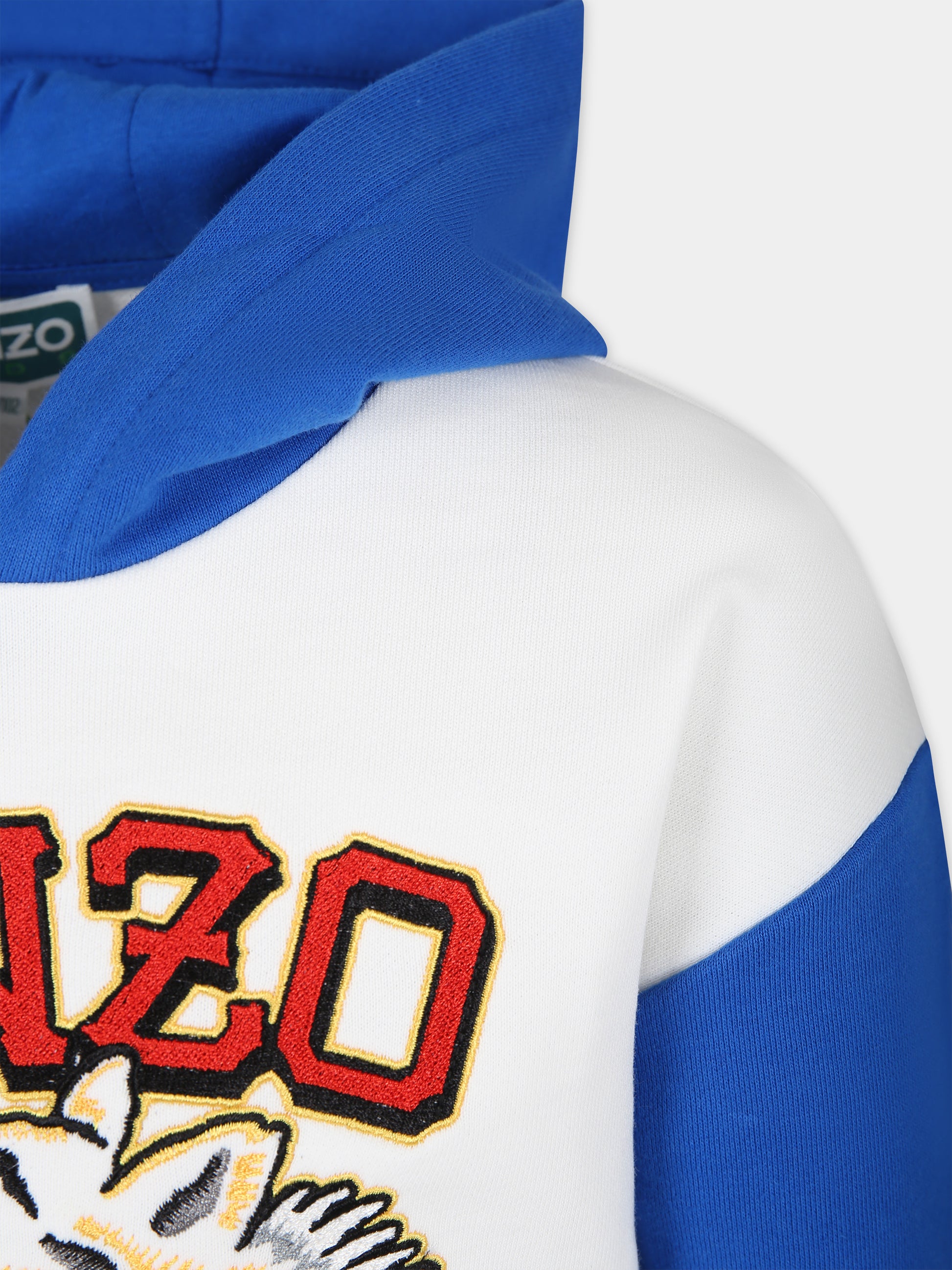 Felpa con cappuccio multicolor per bambino con logo,Kenzo Kids,K60329 12P