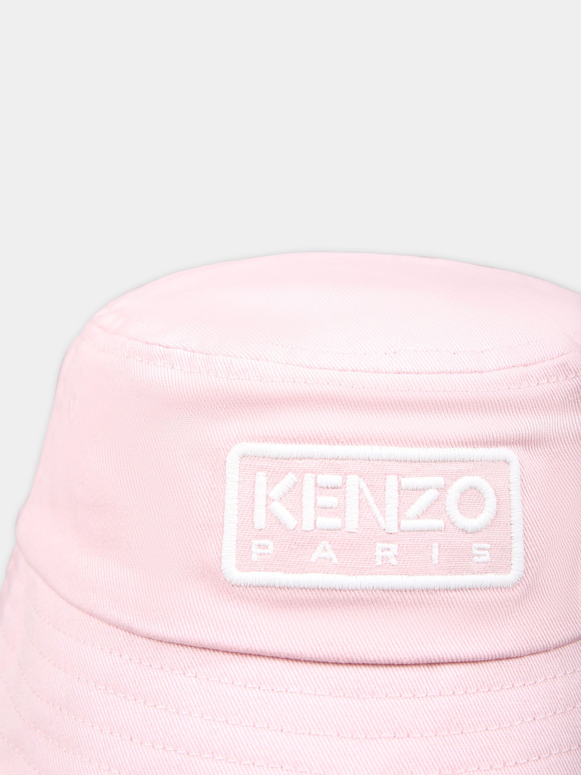 Cloche rosa per bambina con logo,Kenzo Kids,K60031 46T