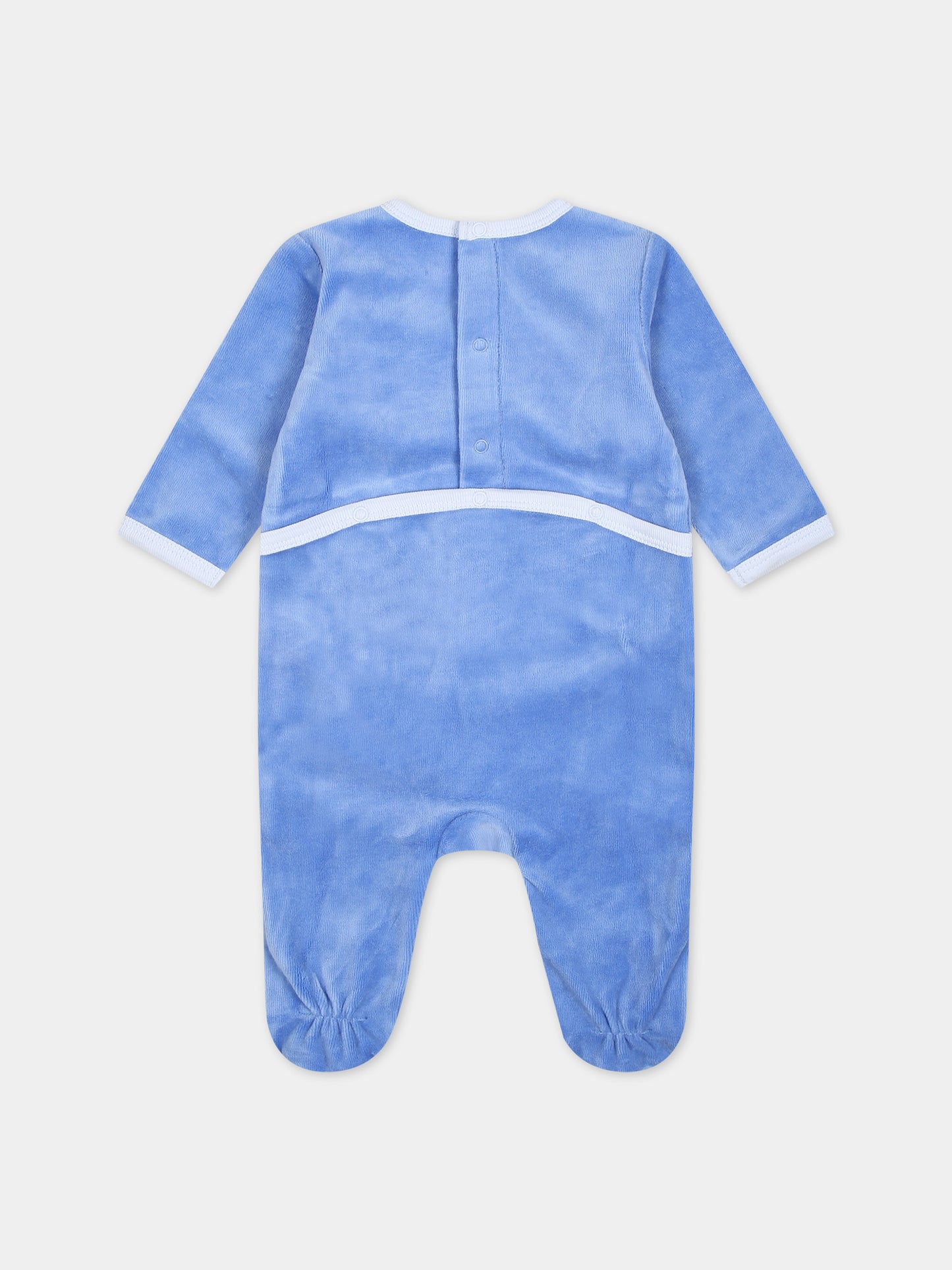 Set azzurro per neonato con logo,Kenzo Kids,K60076 81G