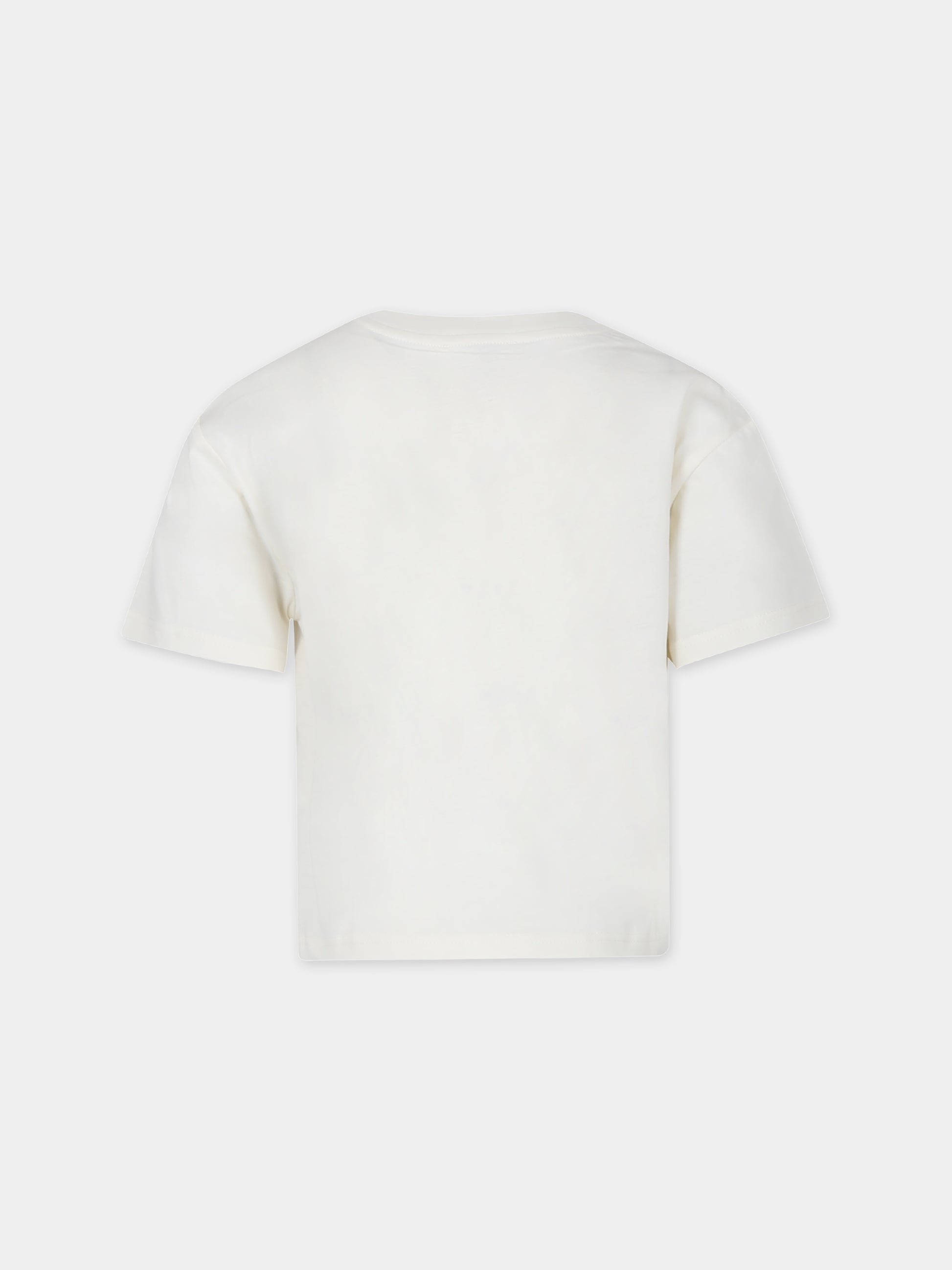 T-shirt avorio per bambino con logo,Lanvin Petite,N30069 519