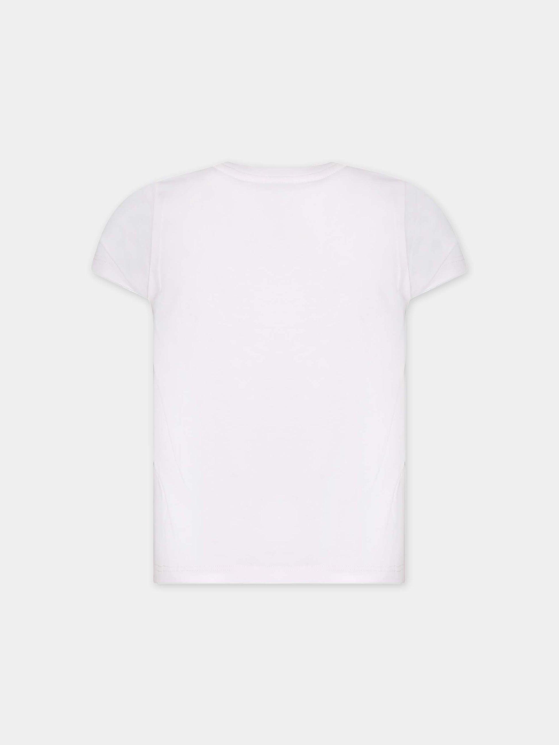 T-shirt rosa per bambina con logo,Lanvin Petite,N30028 45N