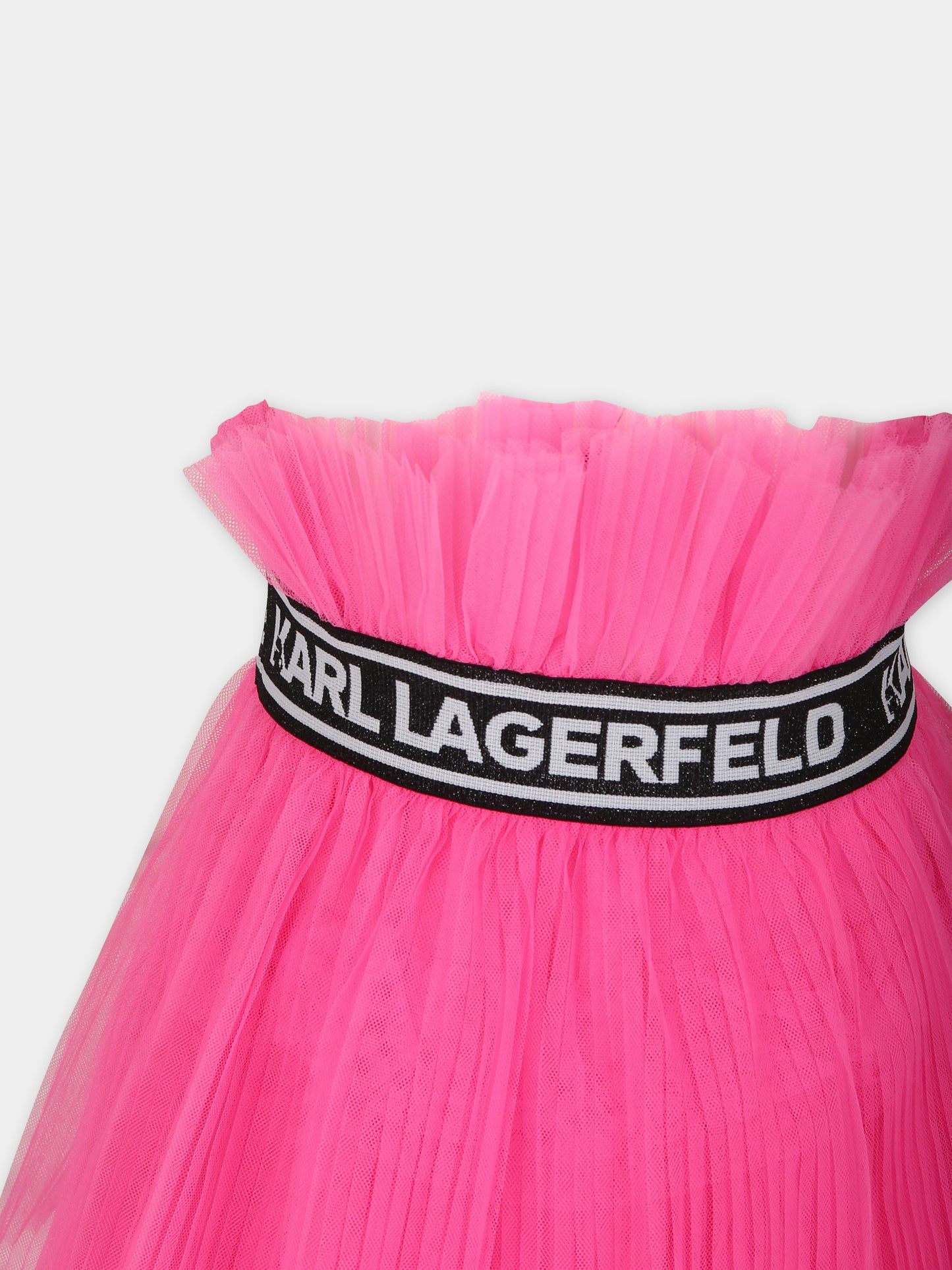 Gonna elegante fucsia per bambina,Karl Lagerfeld Kids,Z30093 473