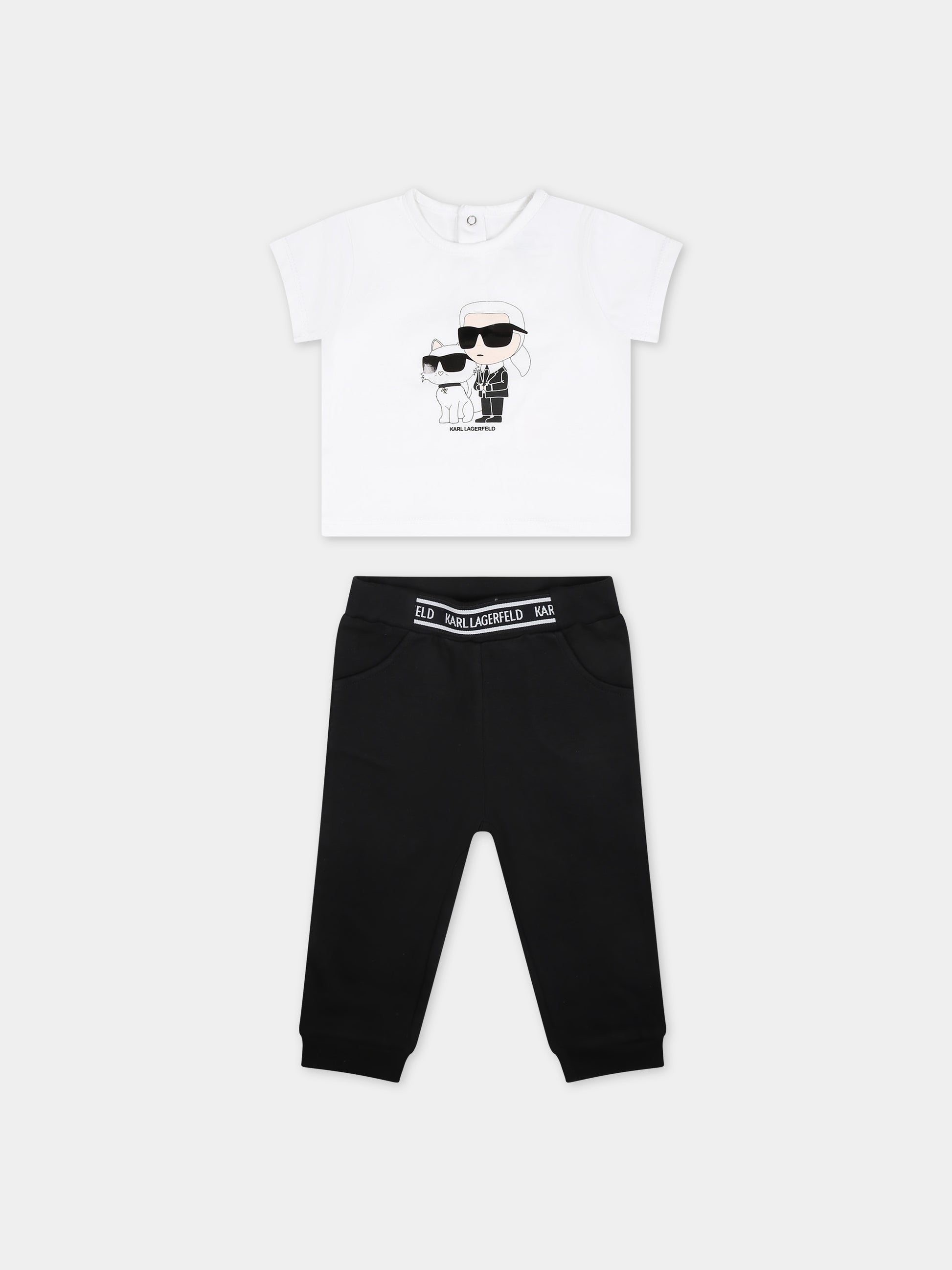 Completo multicolor per neonata con logo,Karl Lagerfeld Kids,Z30127 N50