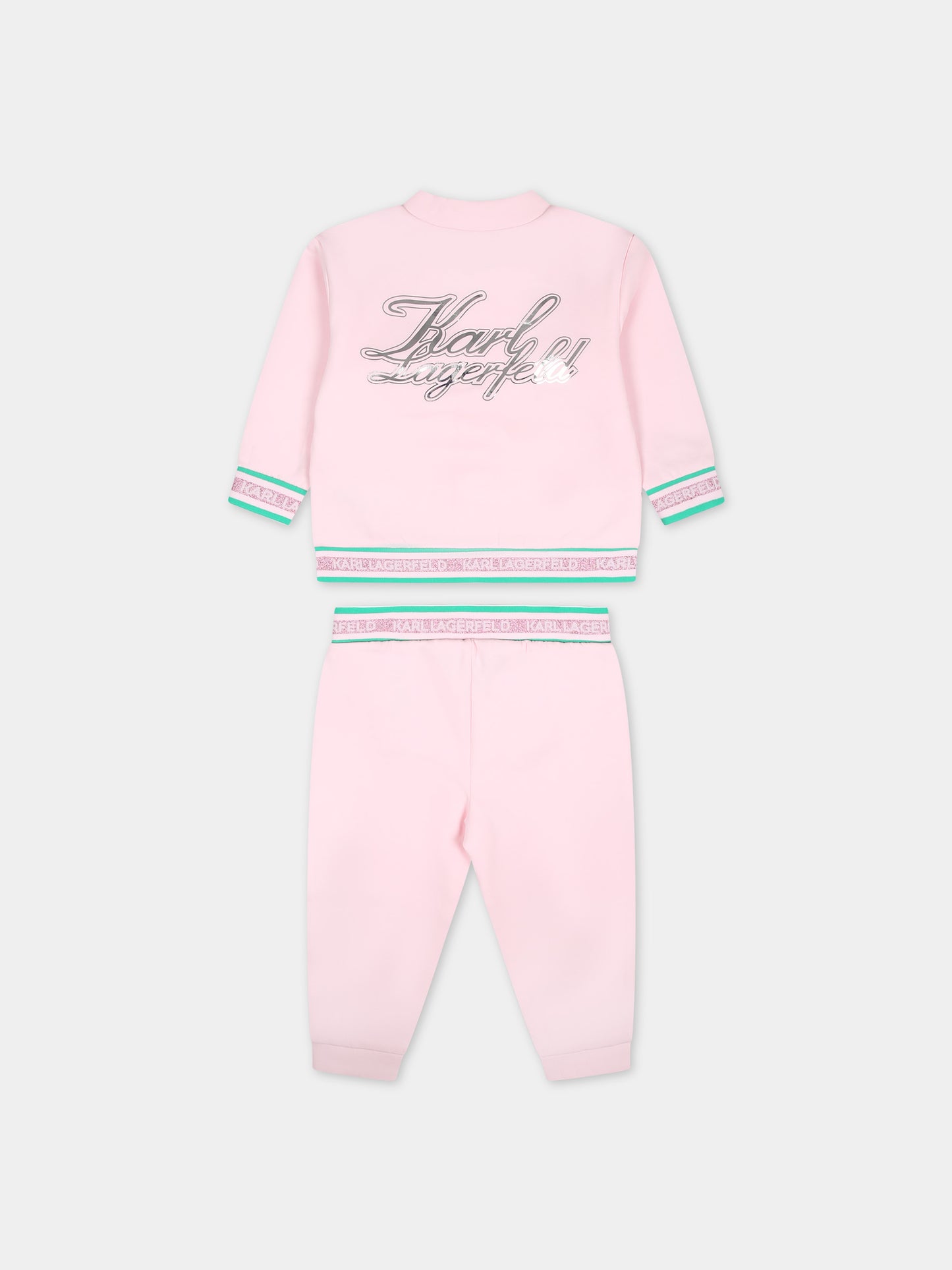 Completo rosa per neonata con logo,Karl Lagerfeld Kids,Z30129 N34