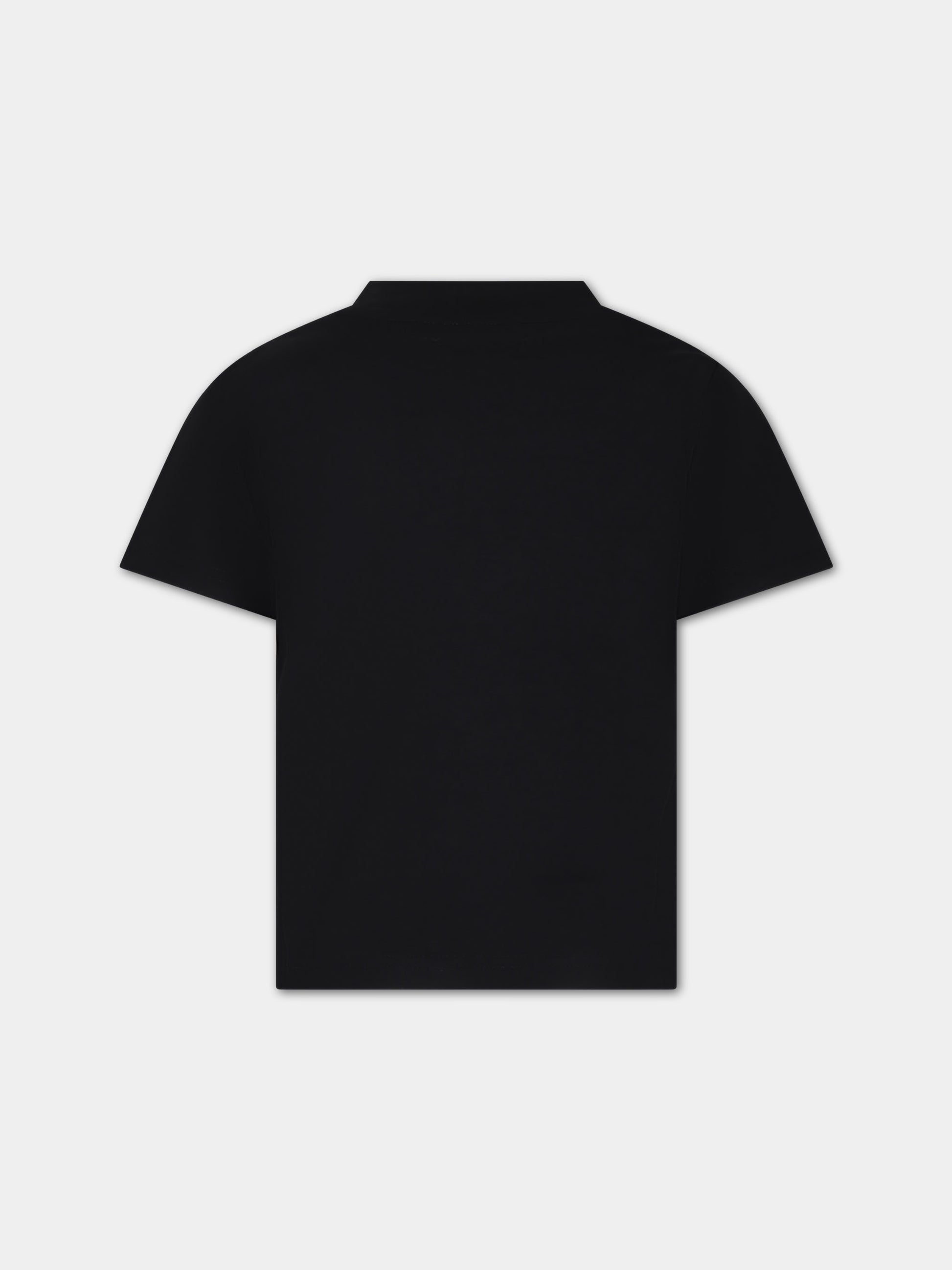 T-shirt nera per bambino con logo,Hugo,G00006 09B