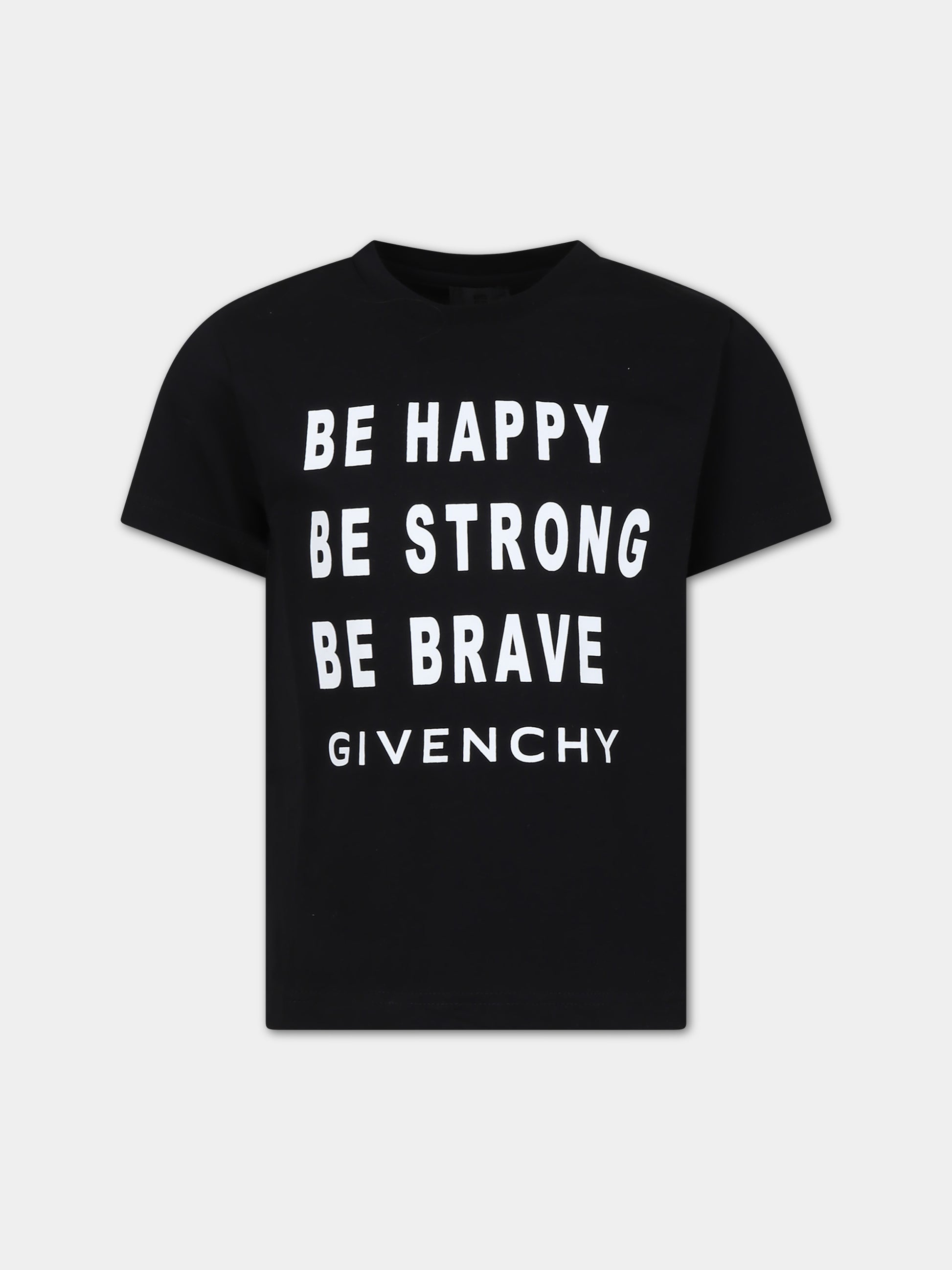 T-shirt nera per bambino con logo,Givenchy Kids,H30166 09B