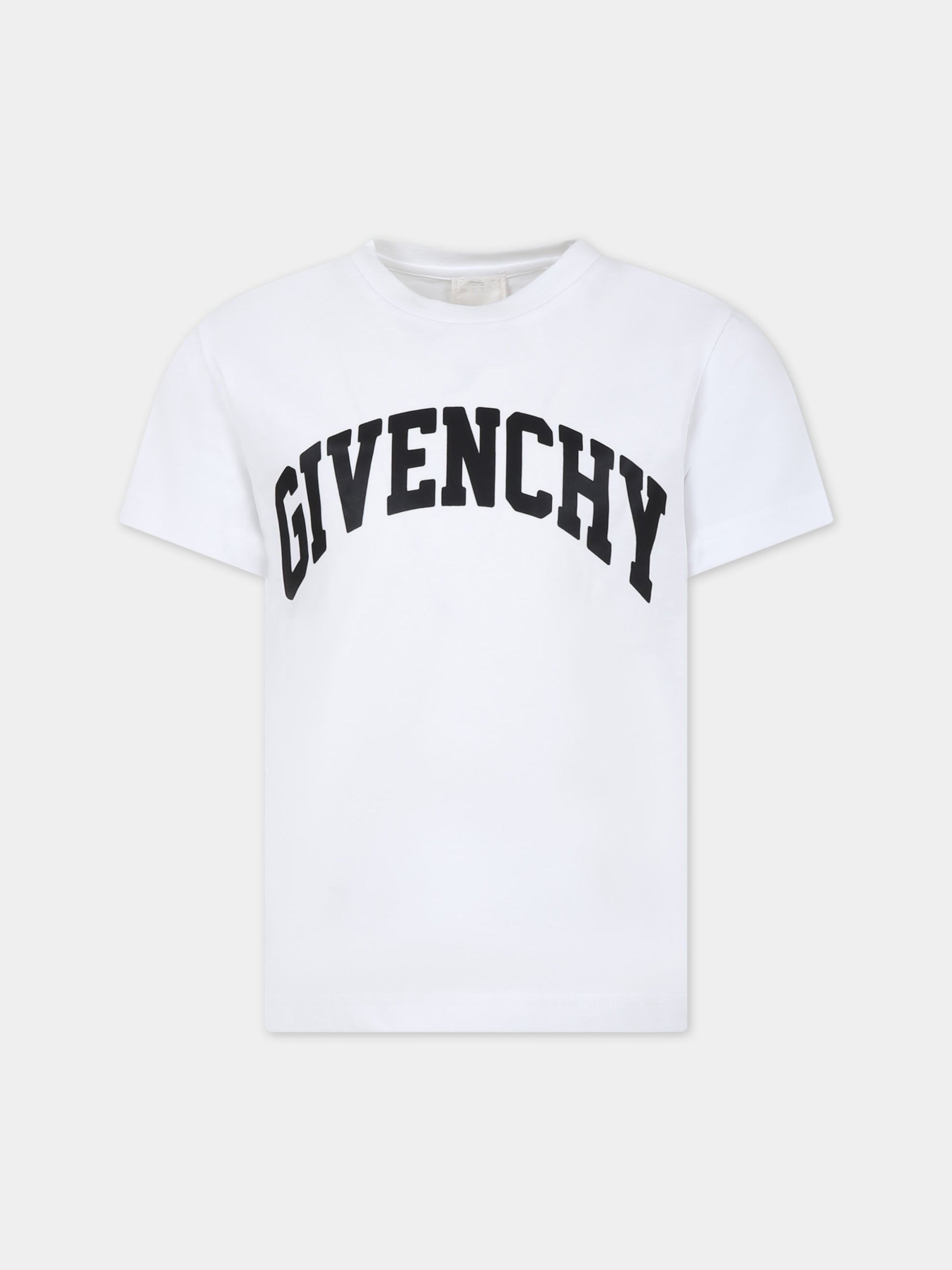 T-shirt bianca per bambino con logo,Givenchy Kids,H30160 10P