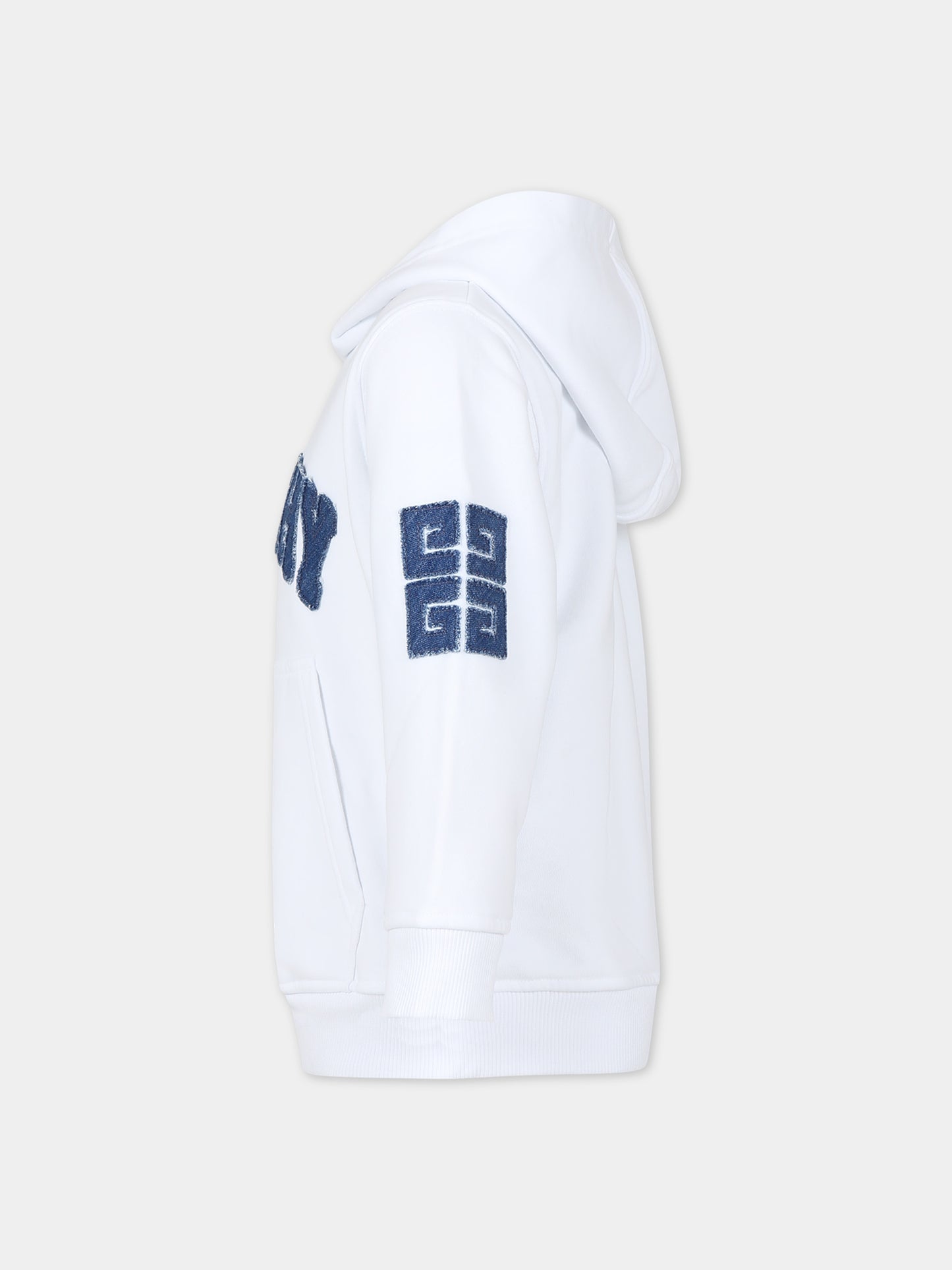 Felpa bianca per bambino con logo,Givenchy Kids,H30155 10P