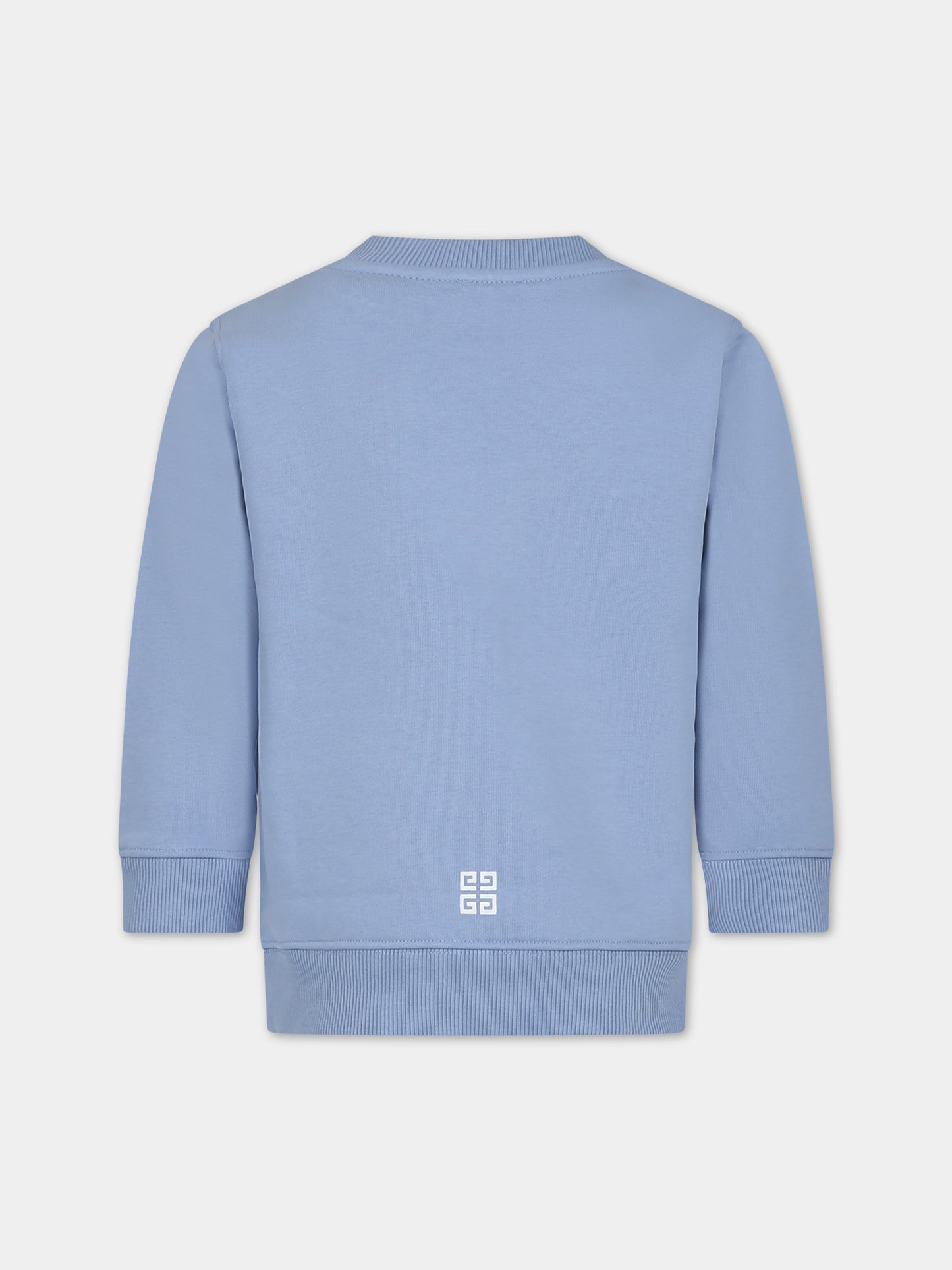Felpa celeste per bambino con logo,Givenchy Kids,H30147 790