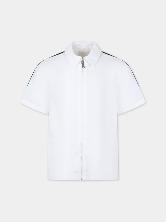 Camicia bianca per bambino con logo,Givenchy Kids,H30115 10P