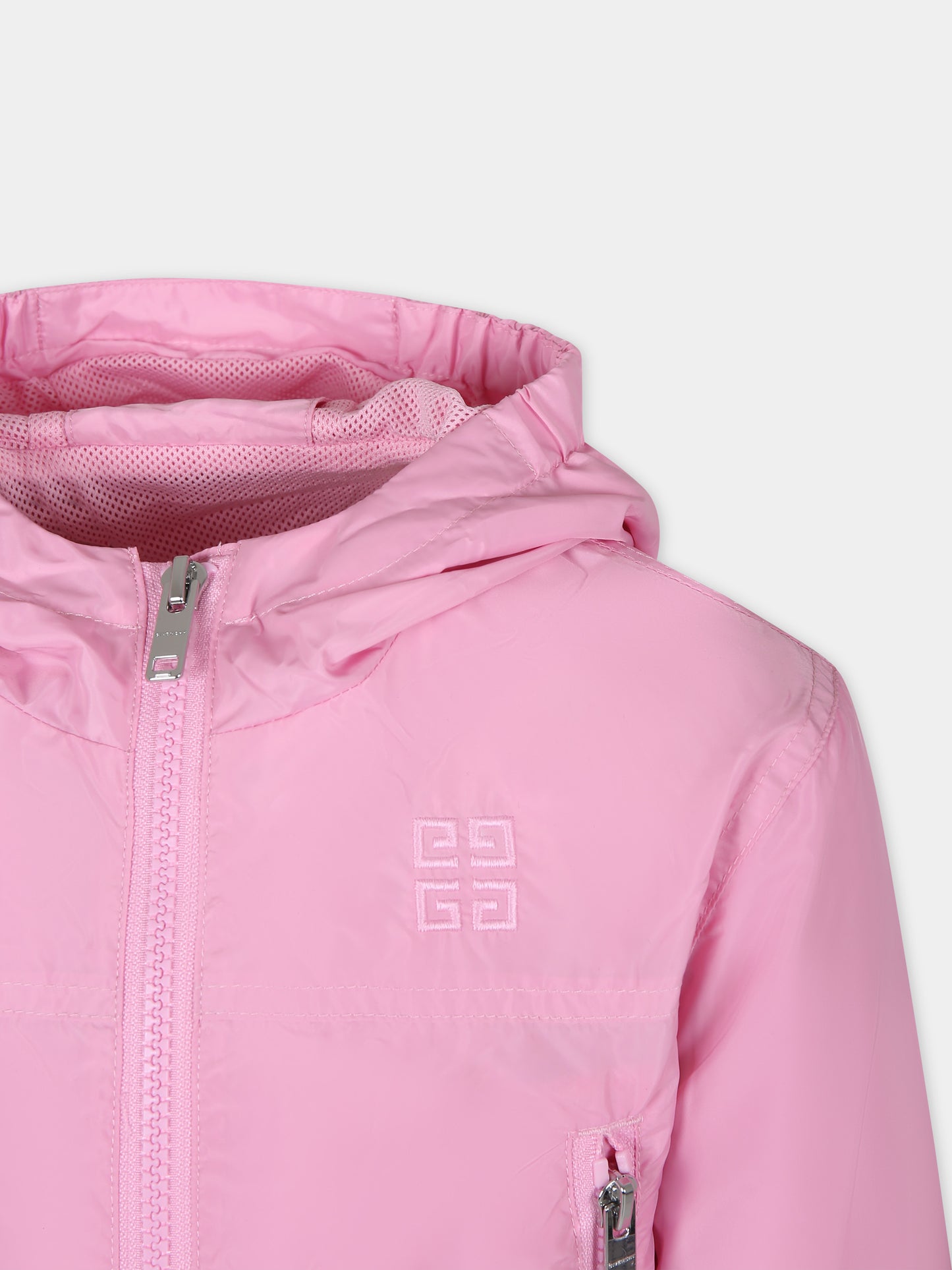 Giacca a vento rosa per bambina,Givenchy Kids,H30026 465