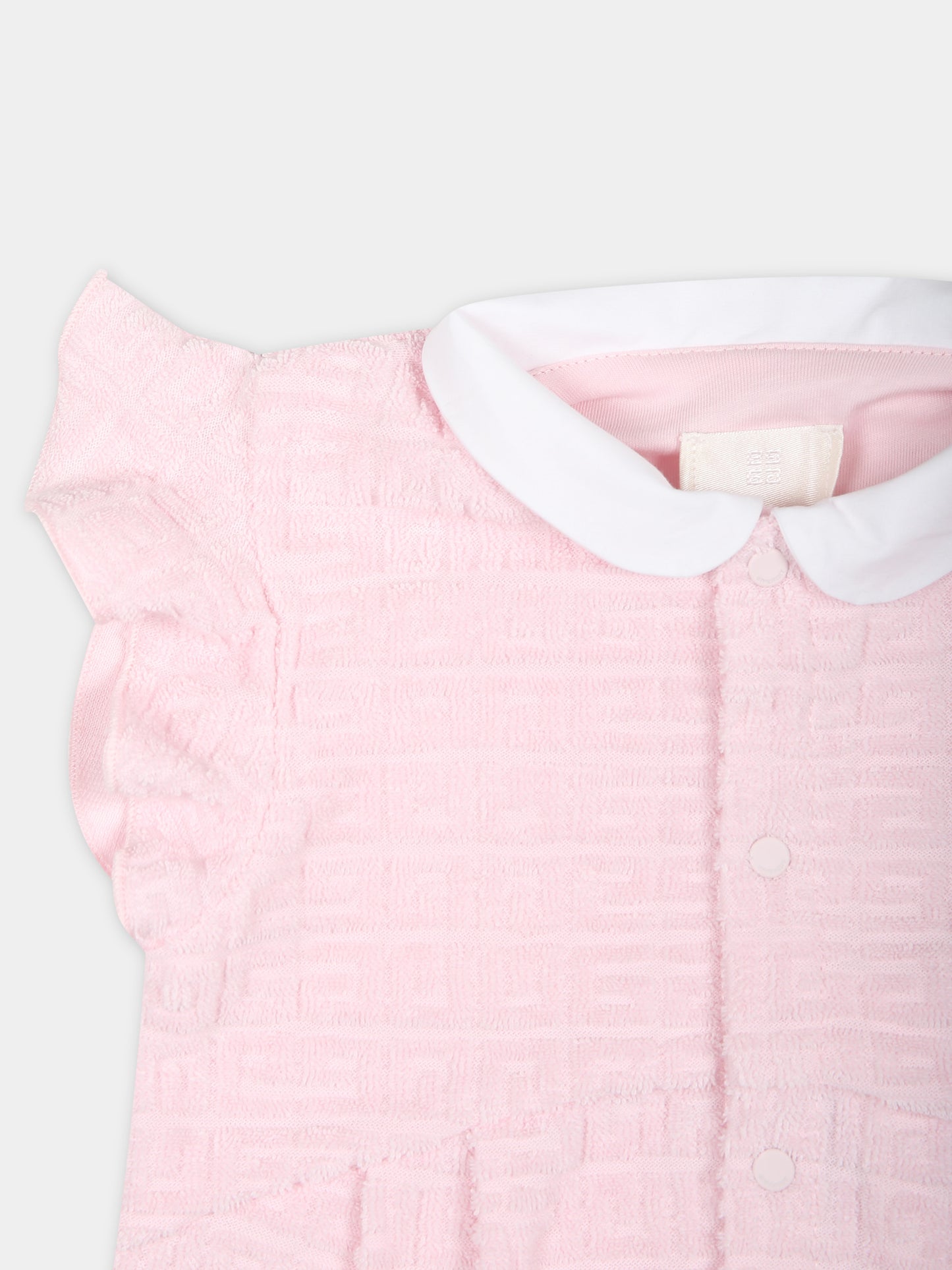 Pagliaccetto rosa per neonata con logo,Givenchy Kids,H30293 44Z