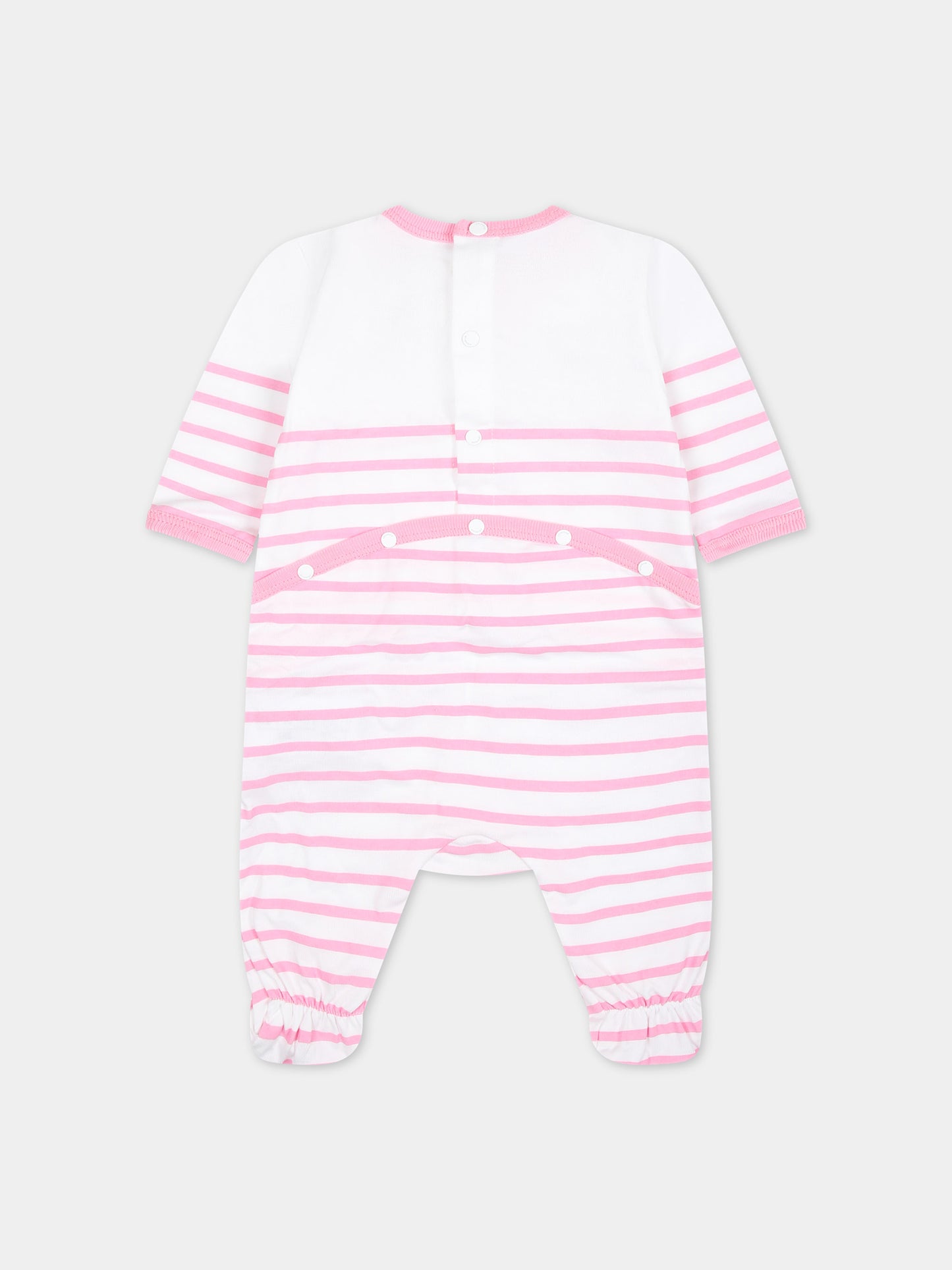 Set rosa per neonata con righe  logo,Givenchy Kids,H30291 465