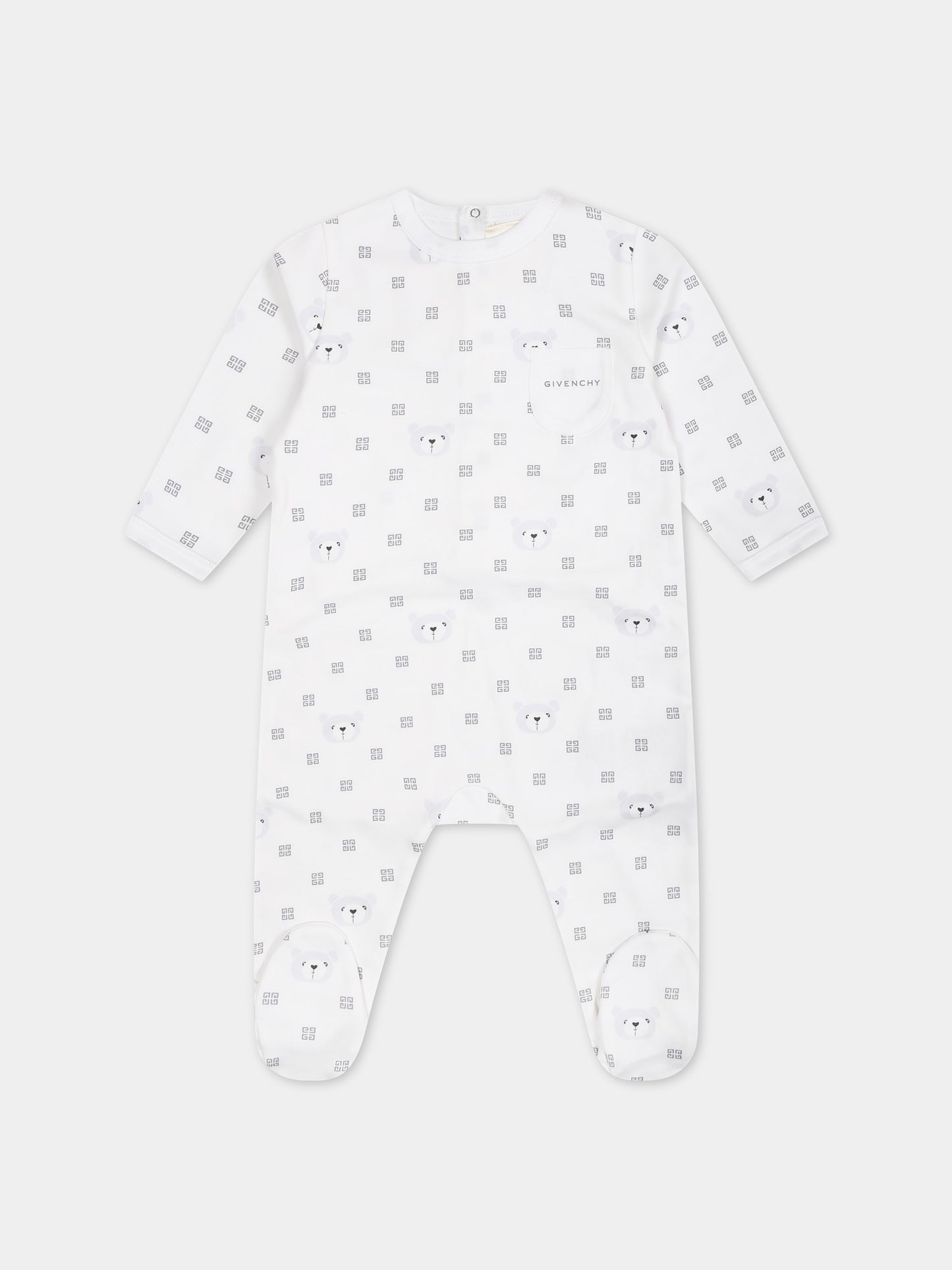 Set bianco per neonati con logo,Givenchy Kids,H30266 10P