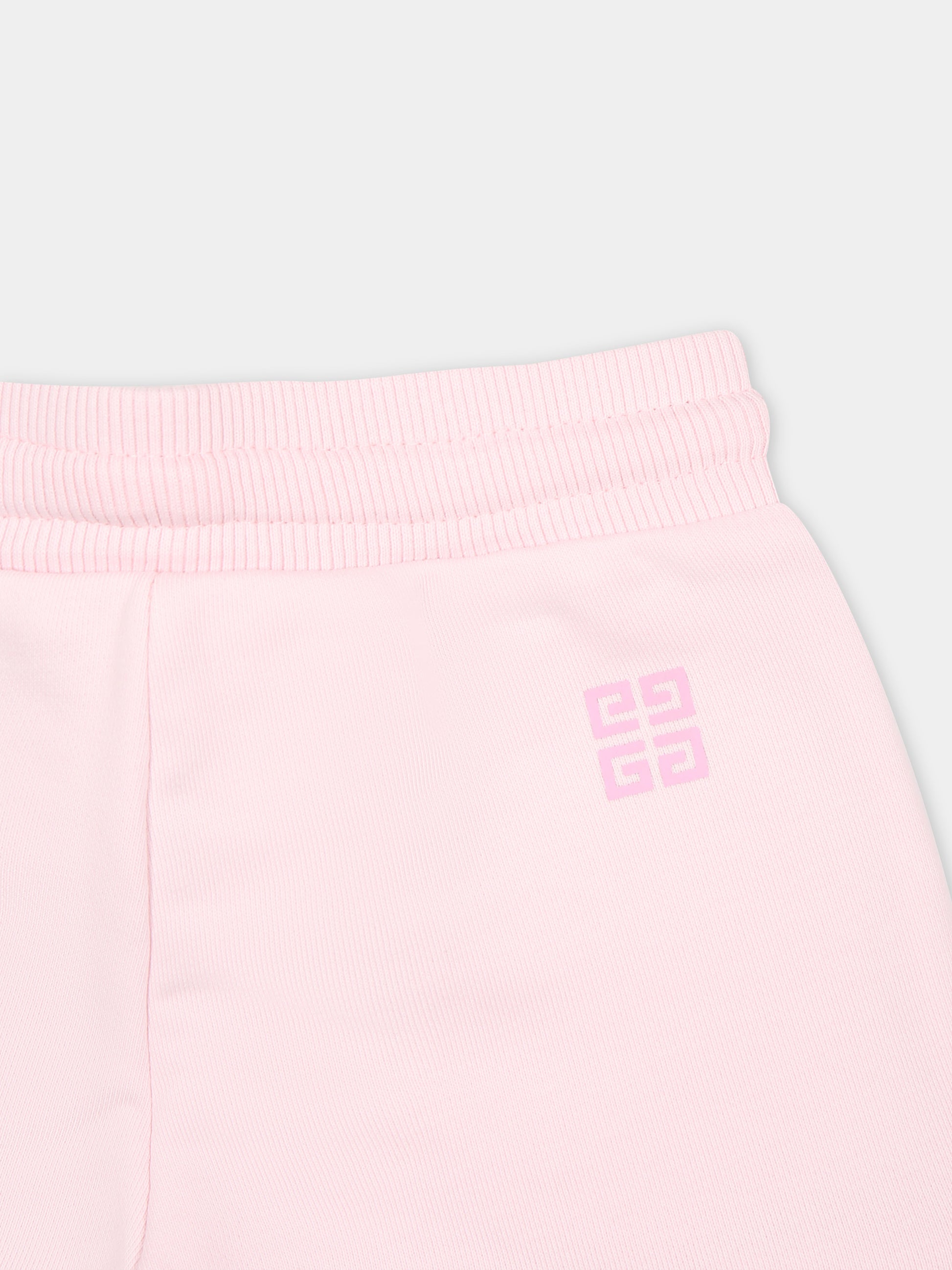 Shorts sportivi rosa per neonata con logo,Givenchy Kids,H30195 44Z