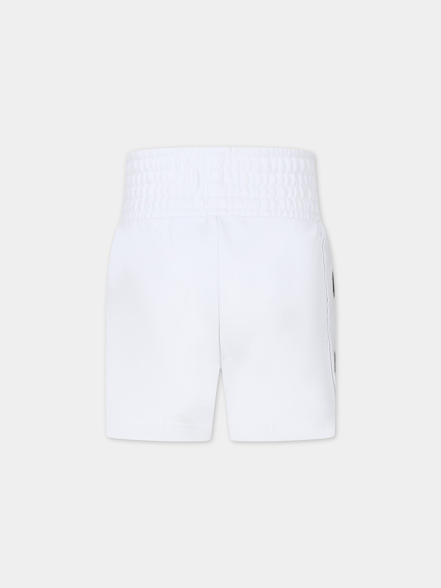 Shorts casual bianco per bambina con logo,Dkny,D60070 10P