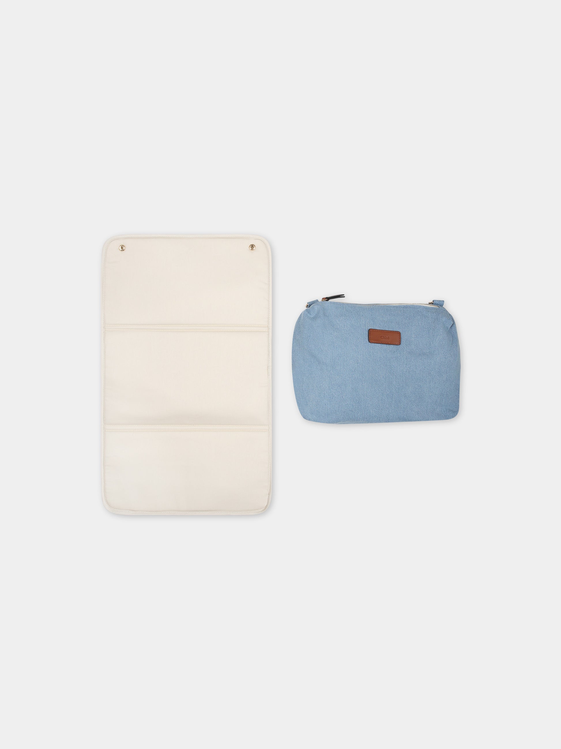 Borsa mamma denim per neonata,Chloé Kids,C20191 Z10