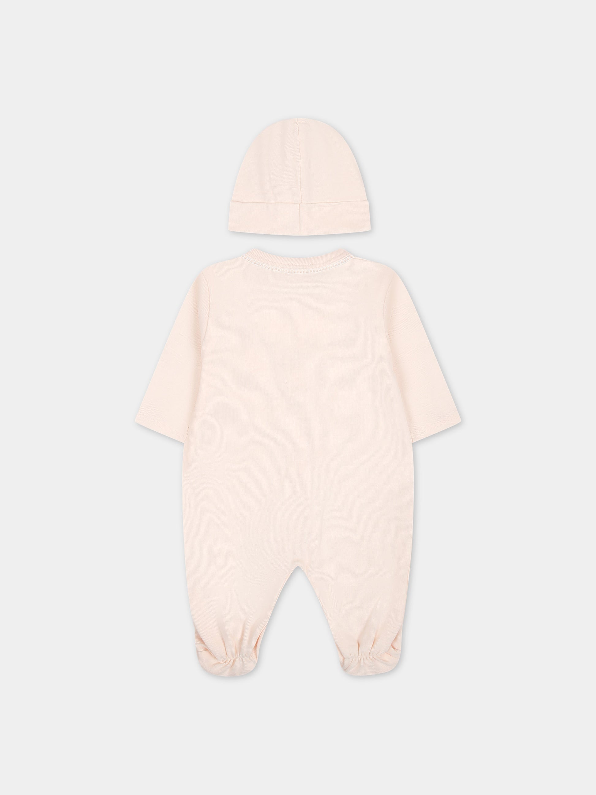 Set rosa per neonata con logo,Chloé Kids,C20155 440