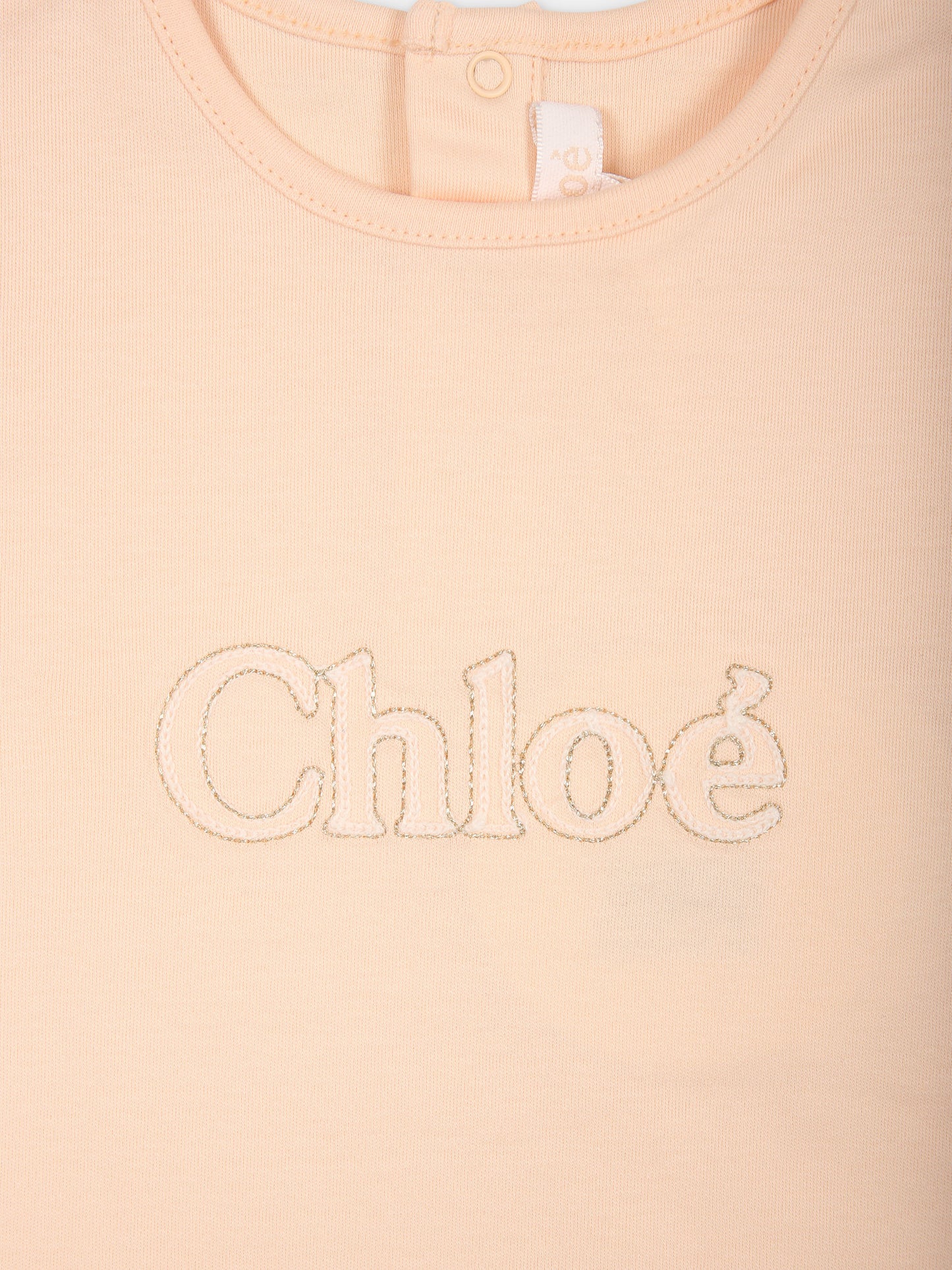 T-shirt rosa per neonata con logo,Chloé Kids,C20019 45F