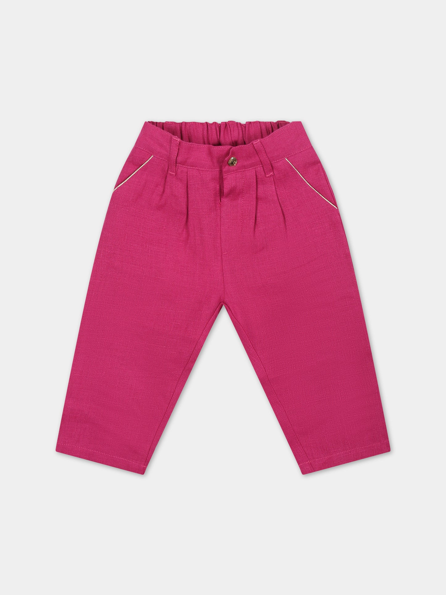 Pantalone casual fucsia per neonata,Chloé Kids,C20015 49L