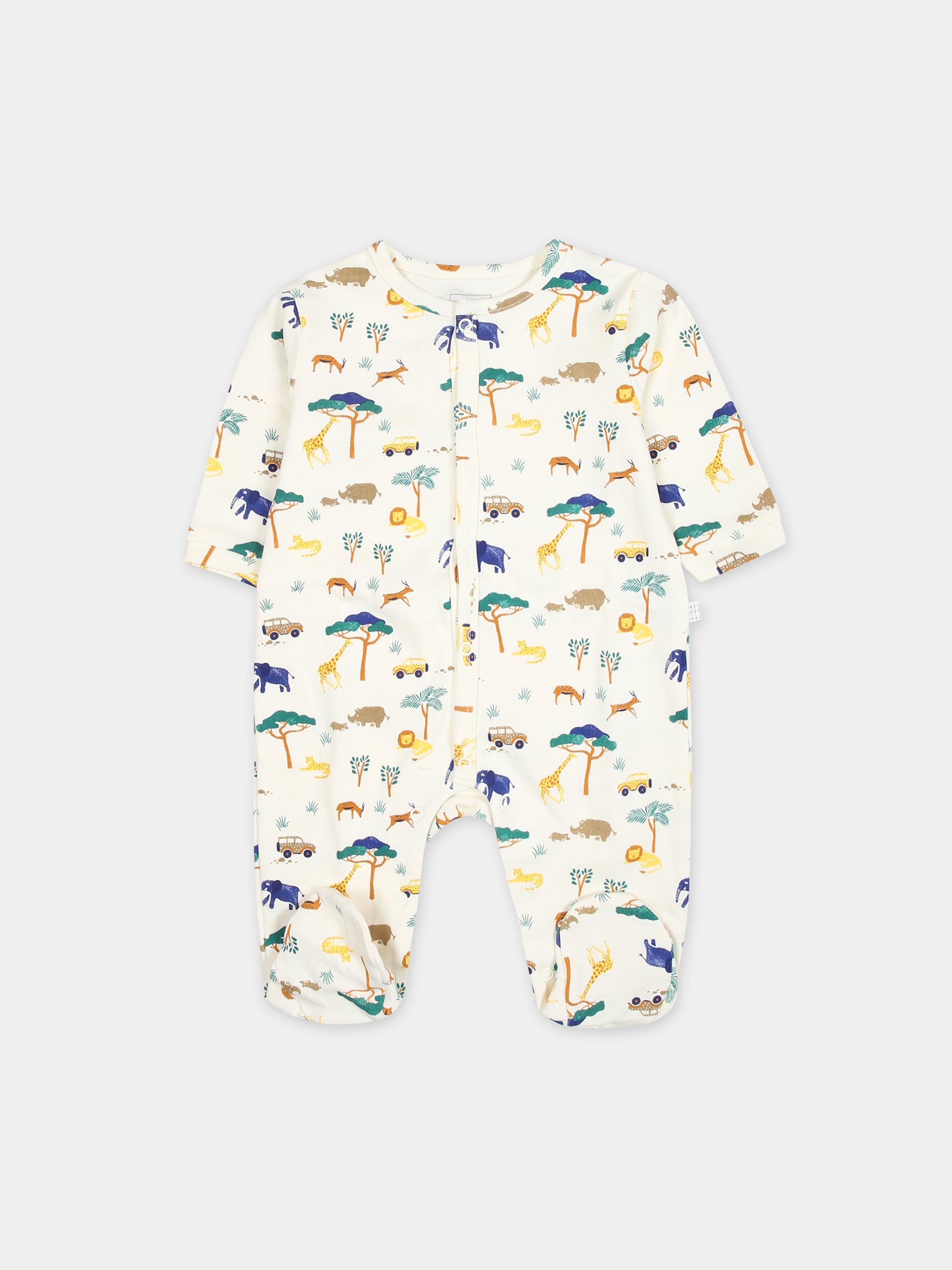 Tutina avorio per neonato con stampa safari all-over,Carrement Beau,Y30050 519