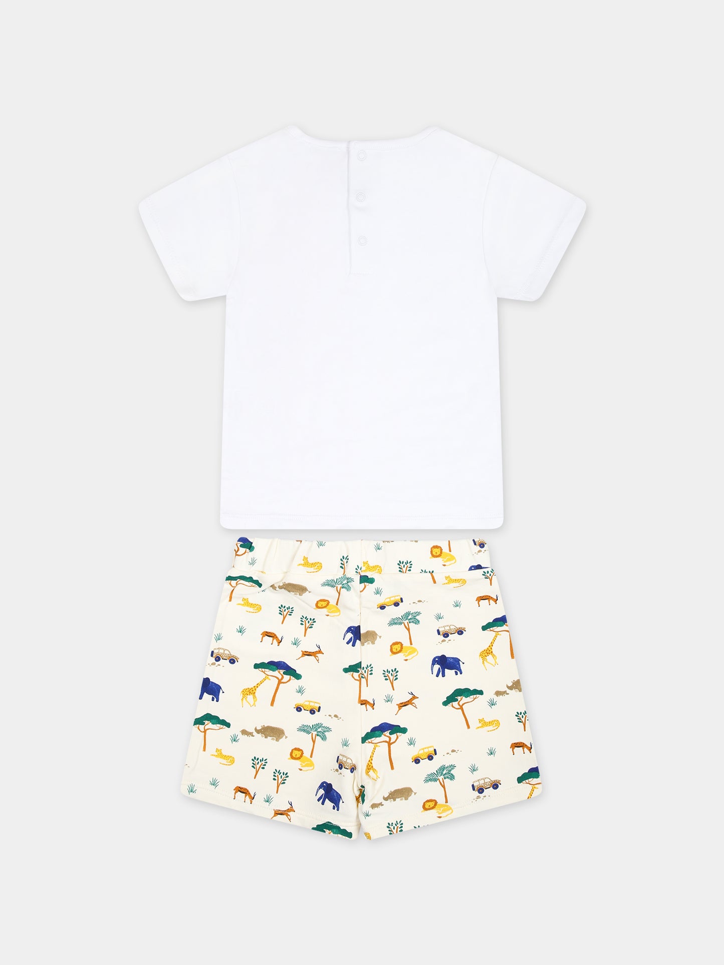 Completo multicolor per neonato con fantasia safari,Carrement Beau,Y30134 N01