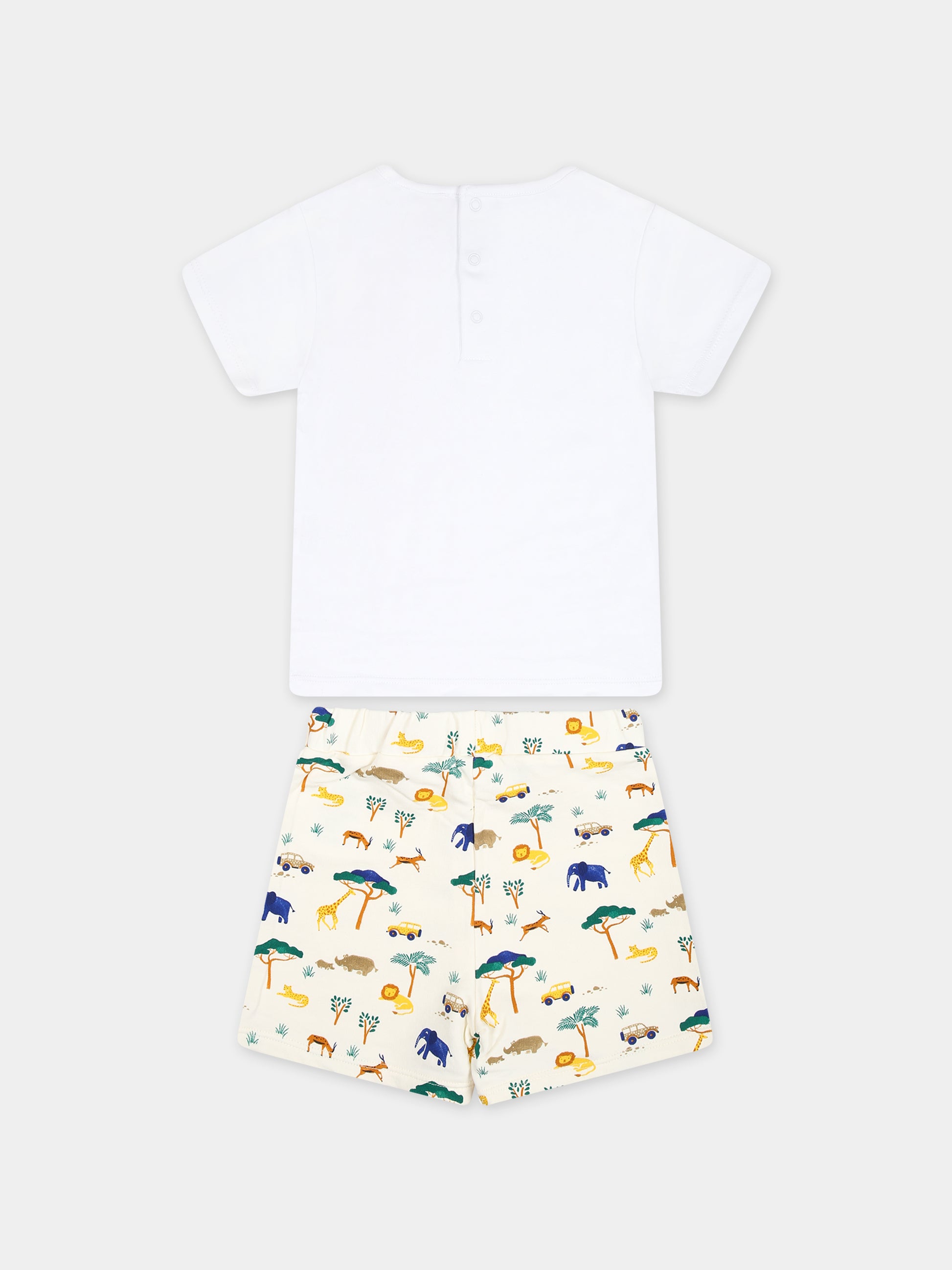 Completo multicolor per neonato con fantasia safari,Carrement Beau,Y30134 N01