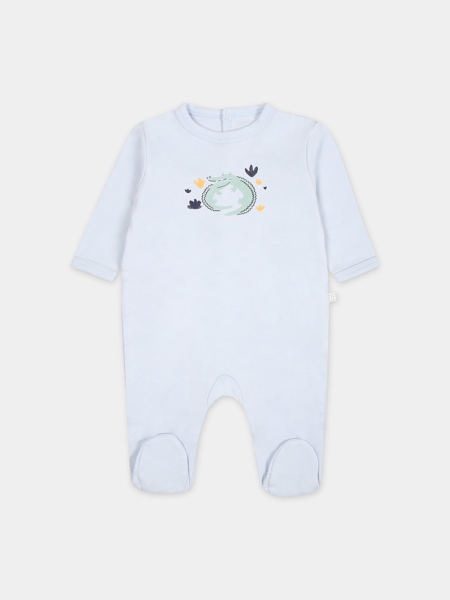 Tutina celeste per neonato con stampa multicolor,Carrement Beau,Y30048 78K
