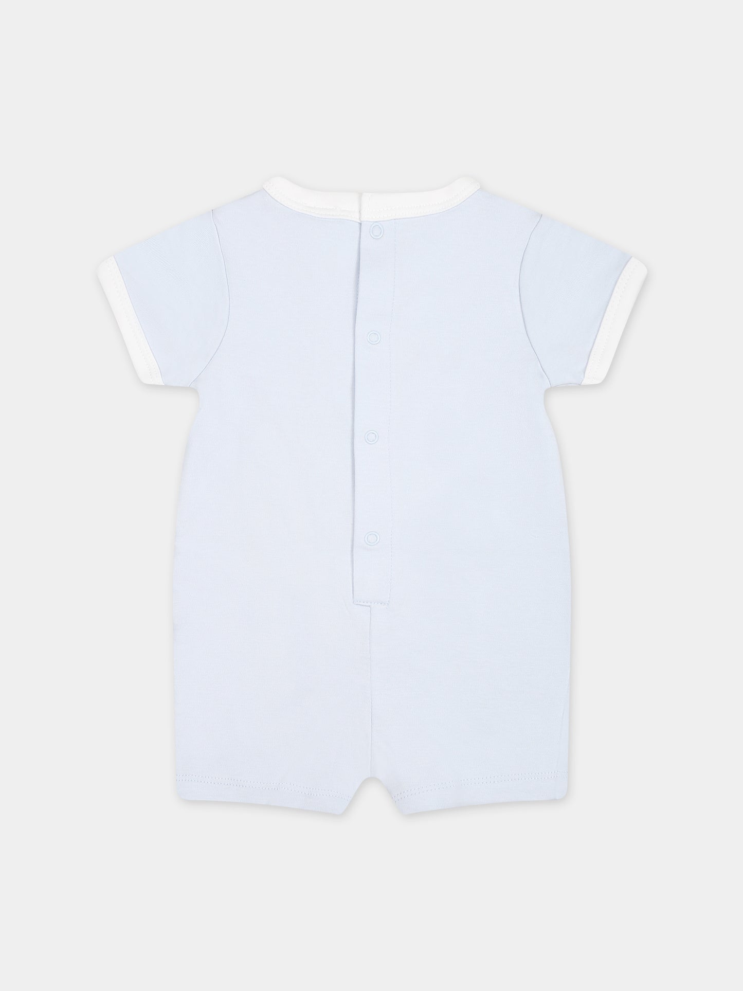 Pagliaccetto celeste per neonato con stampa,Carrement Beau,Y30038 78K