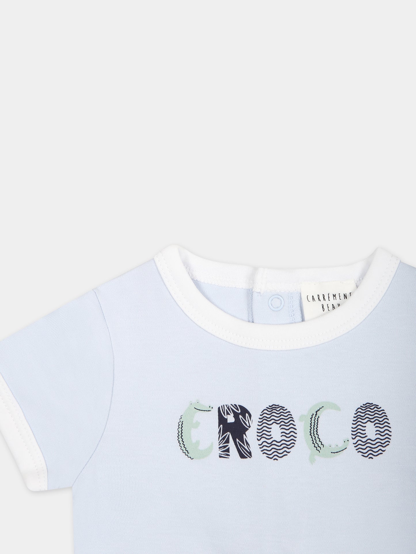 Pagliaccetto celeste per neonato con stampa,Carrement Beau,Y30038 78K