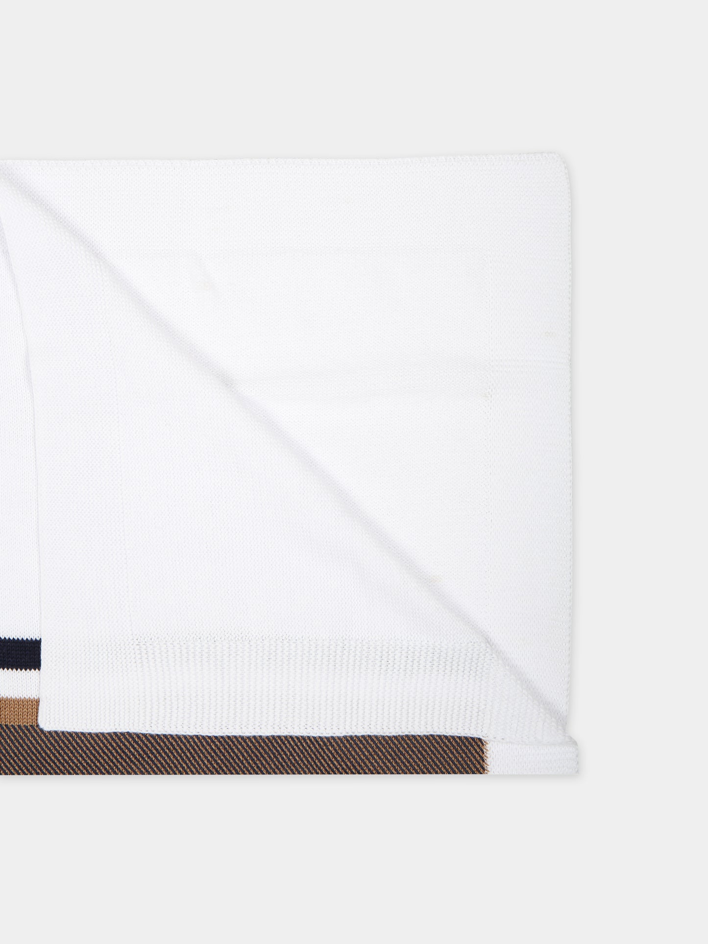 Coperta bianca per neonato con logo,Boss,J50936 10P