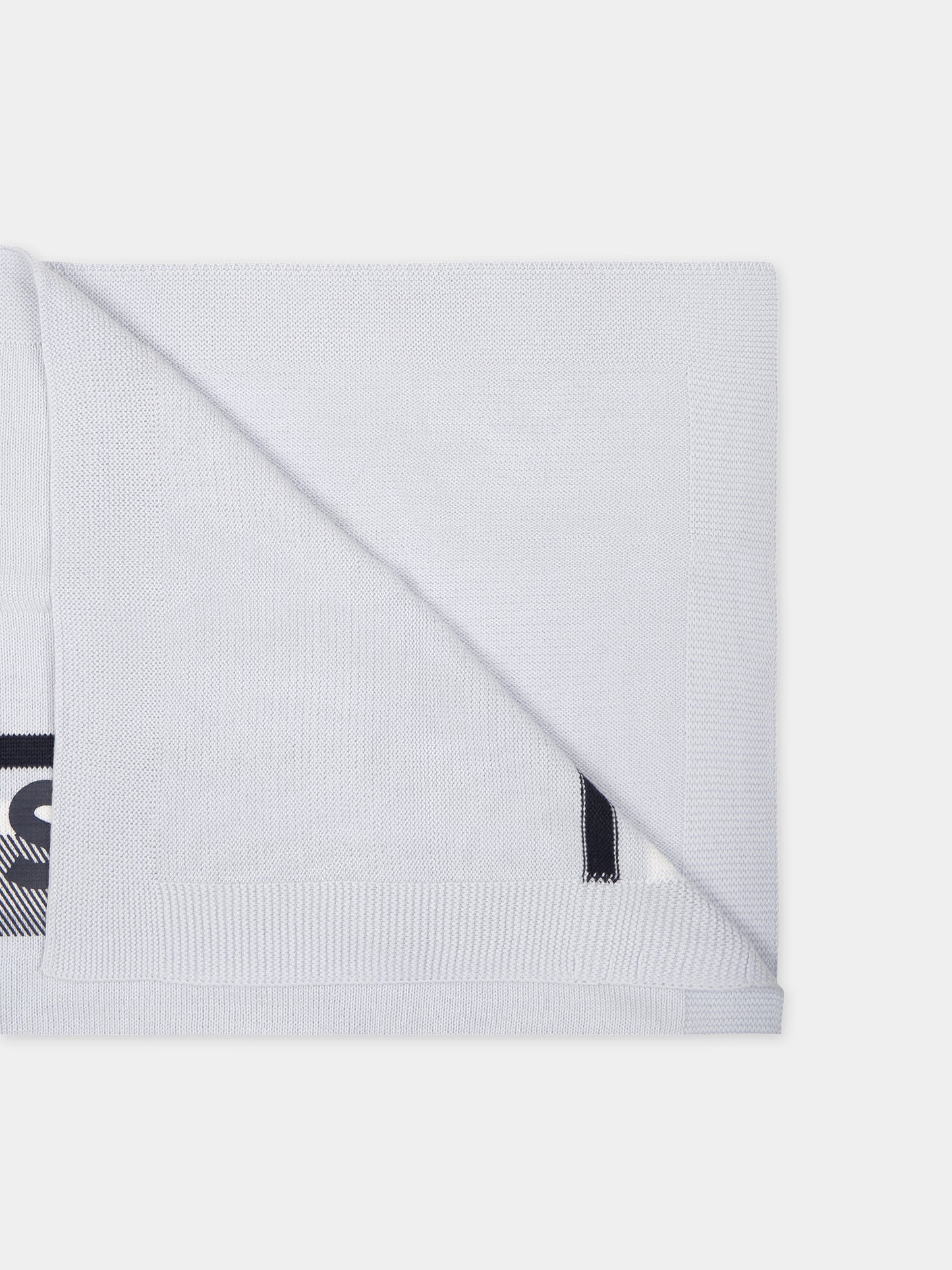 Coperta celeste per neonato con logo,Boss,J50936 771