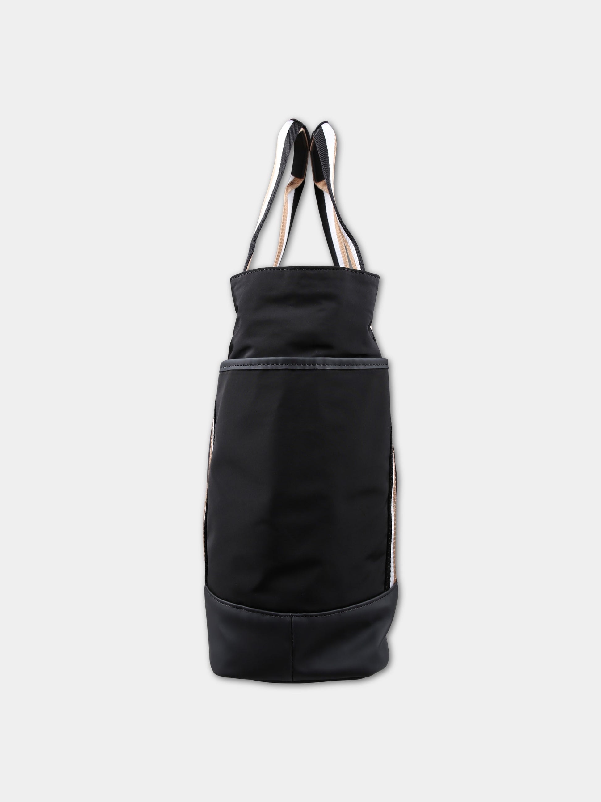 Borsa mamma nera per neonato con logo,Boss,J50938 09B