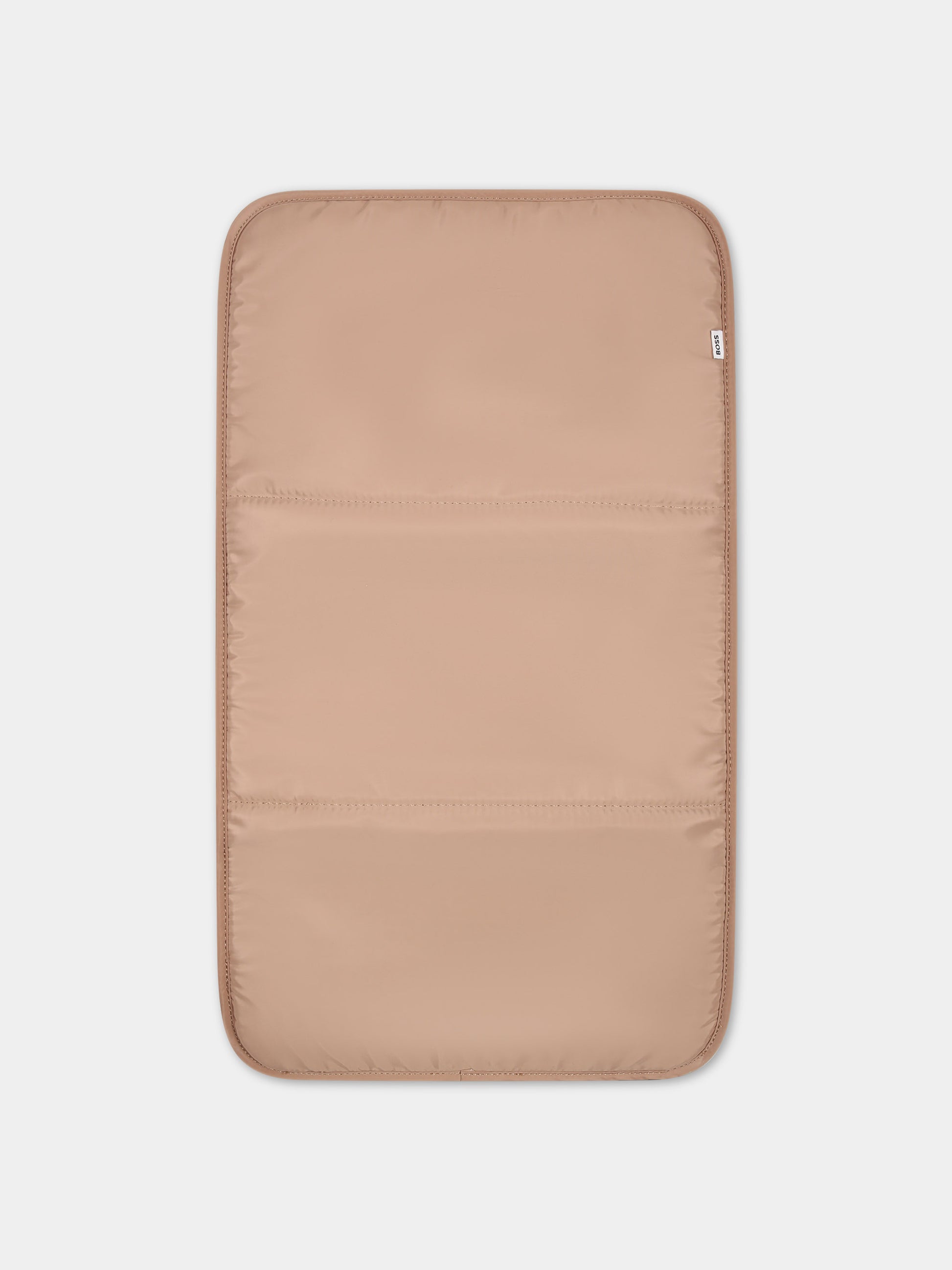 Borsa mamma beige per neonato con logo,Boss,J50938 269