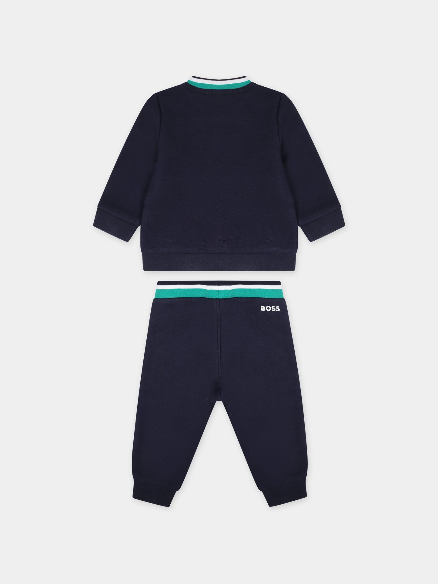 Completo sportivo blu per neonato,Boss,J50788 849